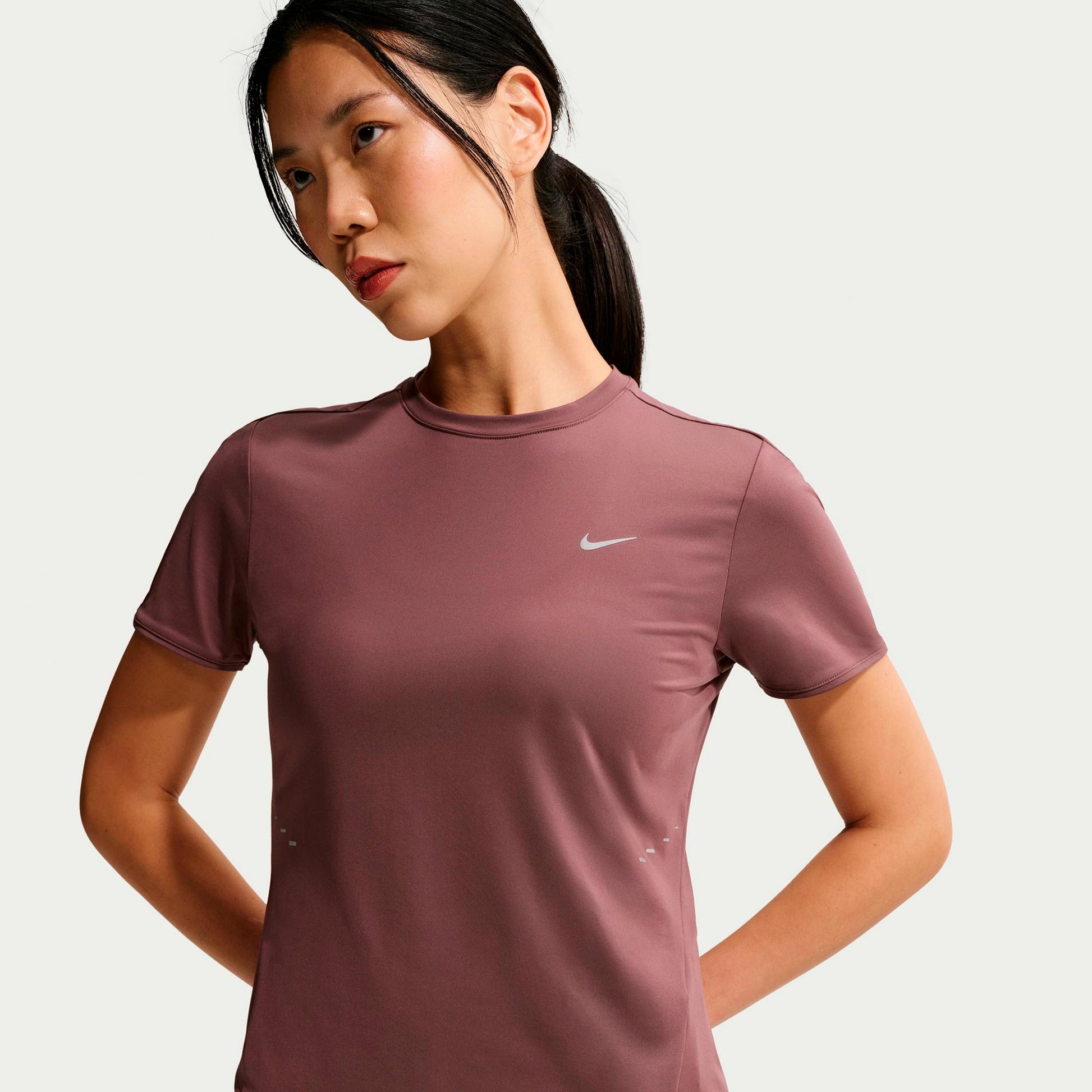 Nike Swift Běžecké tričko Dámy - hnědá, stříbrná