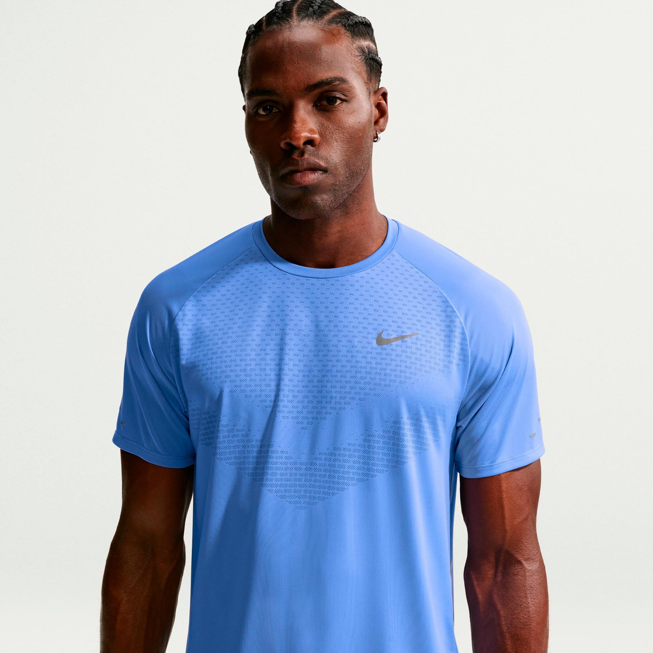 Nike Stride Běžecké tričko Muži - modrá, stříbrná