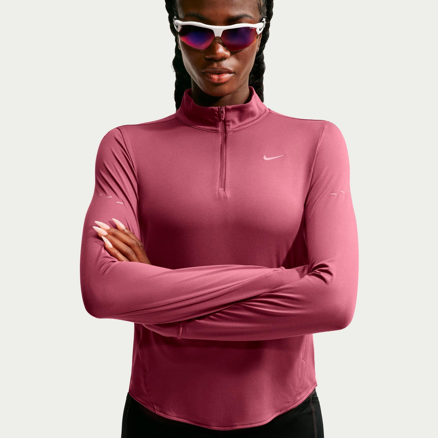 Nike Swift Half-Zip  Běžecké tričko Dámy - fialová, stříbrná