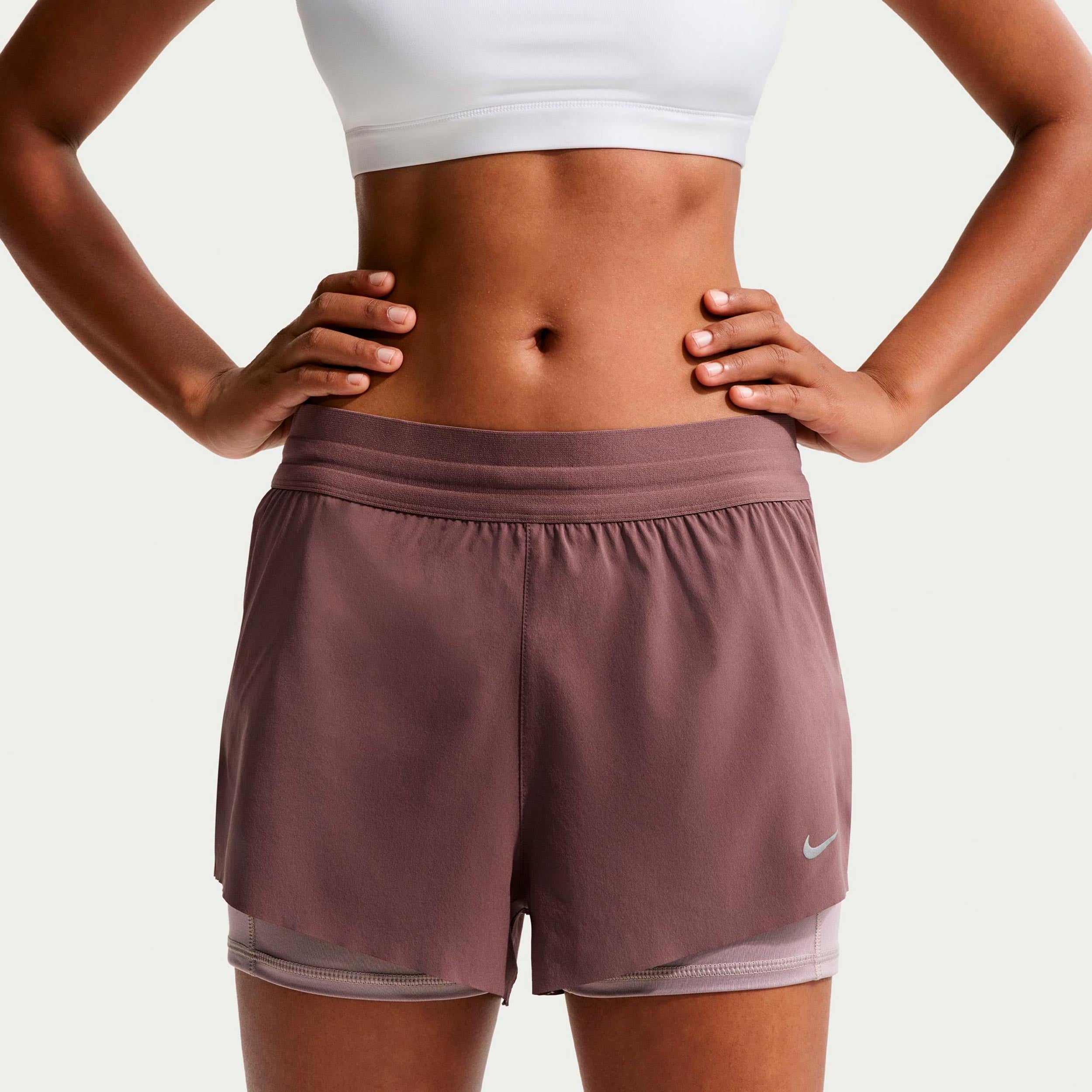 Nike Swift 2in1 Běžecké šortky Dámy - hnědá, fialová