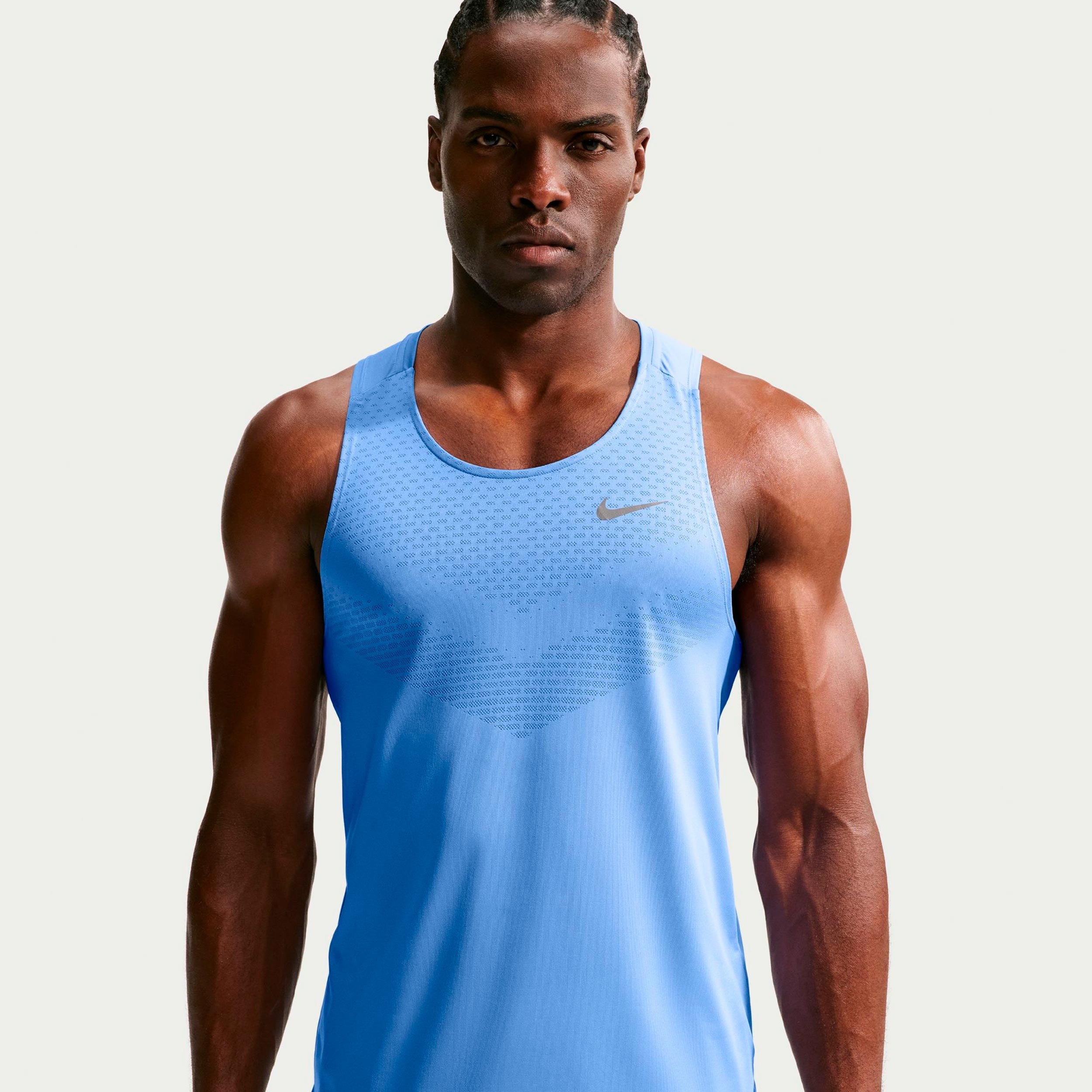Nike Stride Běžecké tričko Muži - modrá, stříbrná