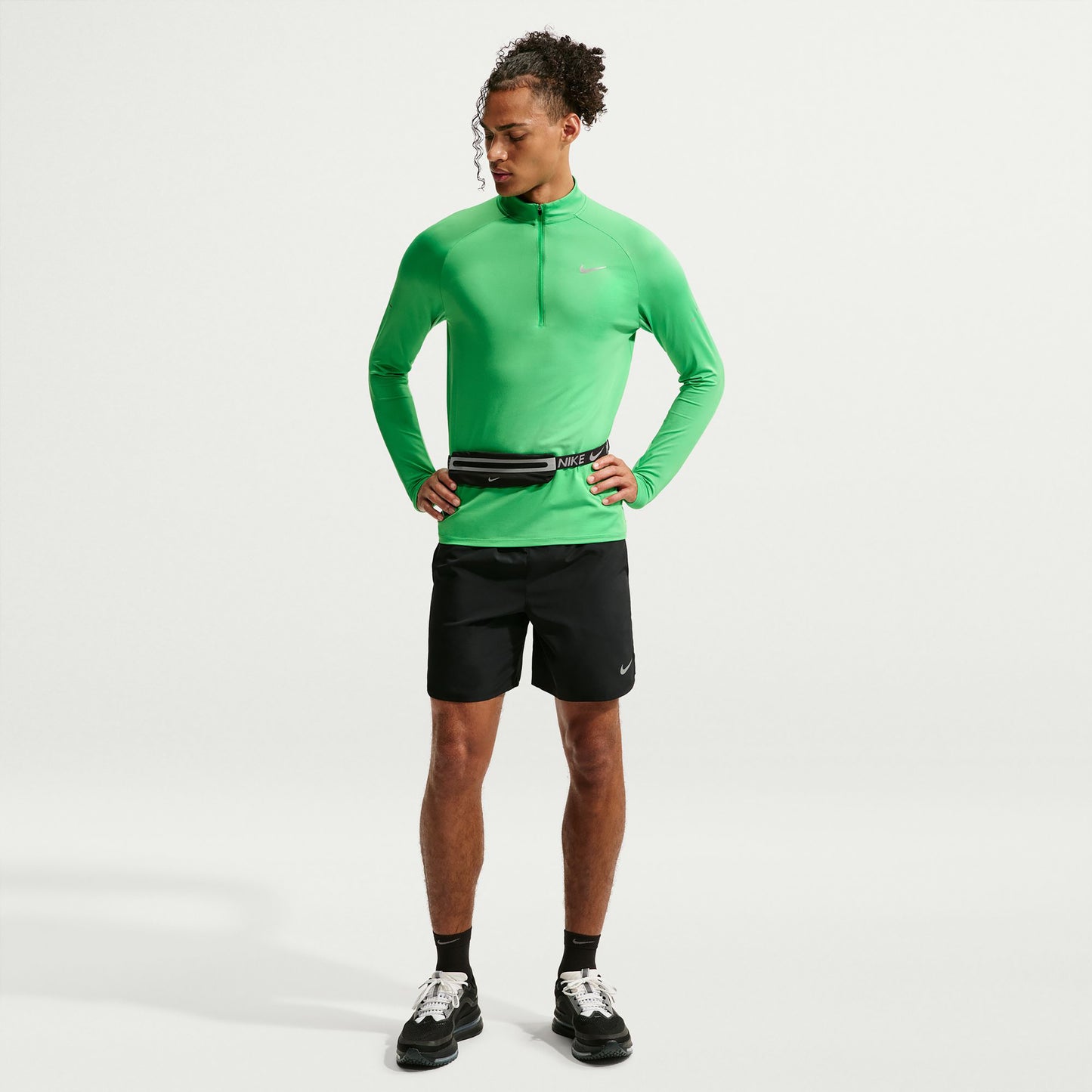 Nike Stride Half-Zip  Běžecké tričko Muži - zelená, stříbrná