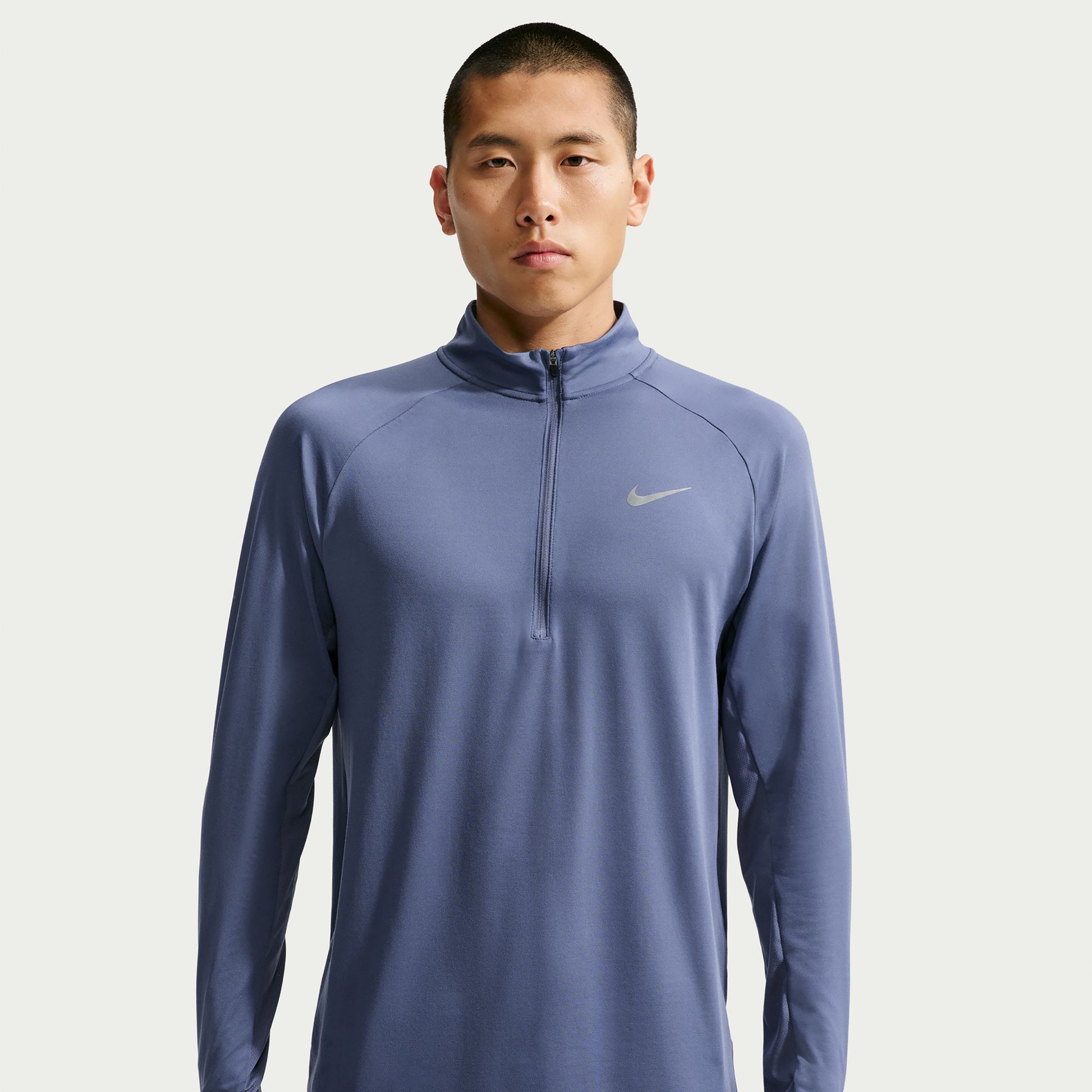 Nike Stride Half-Zip  Běžecké tričko Muži - modrošedá, stříbrná