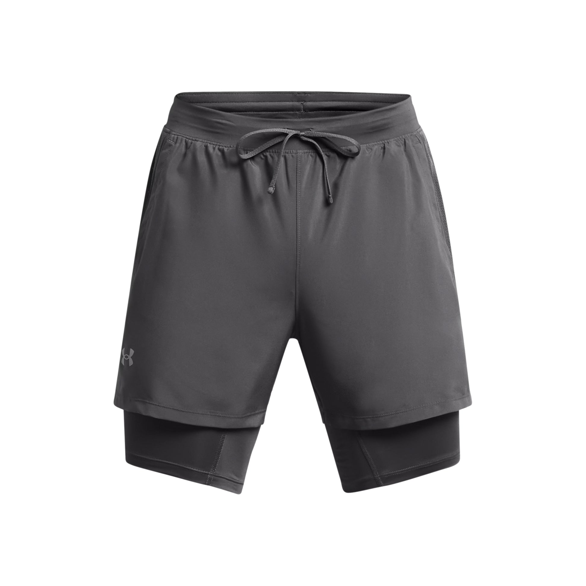 Under Armour Launch 5in 2in1  Běžecké šortky Muži-tmavě šedá, tmavě šedá