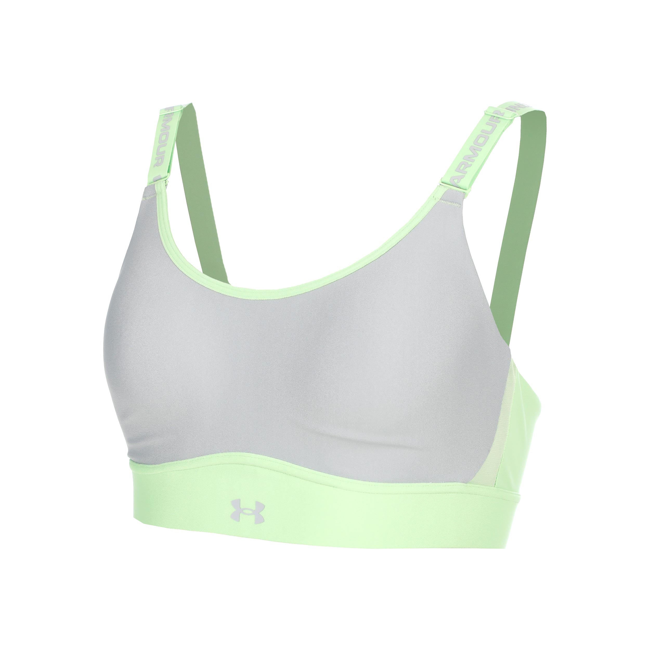 Under Armour Infinity Mid 2.0 Sportovní podprsenka Dámy-zelená, šedá