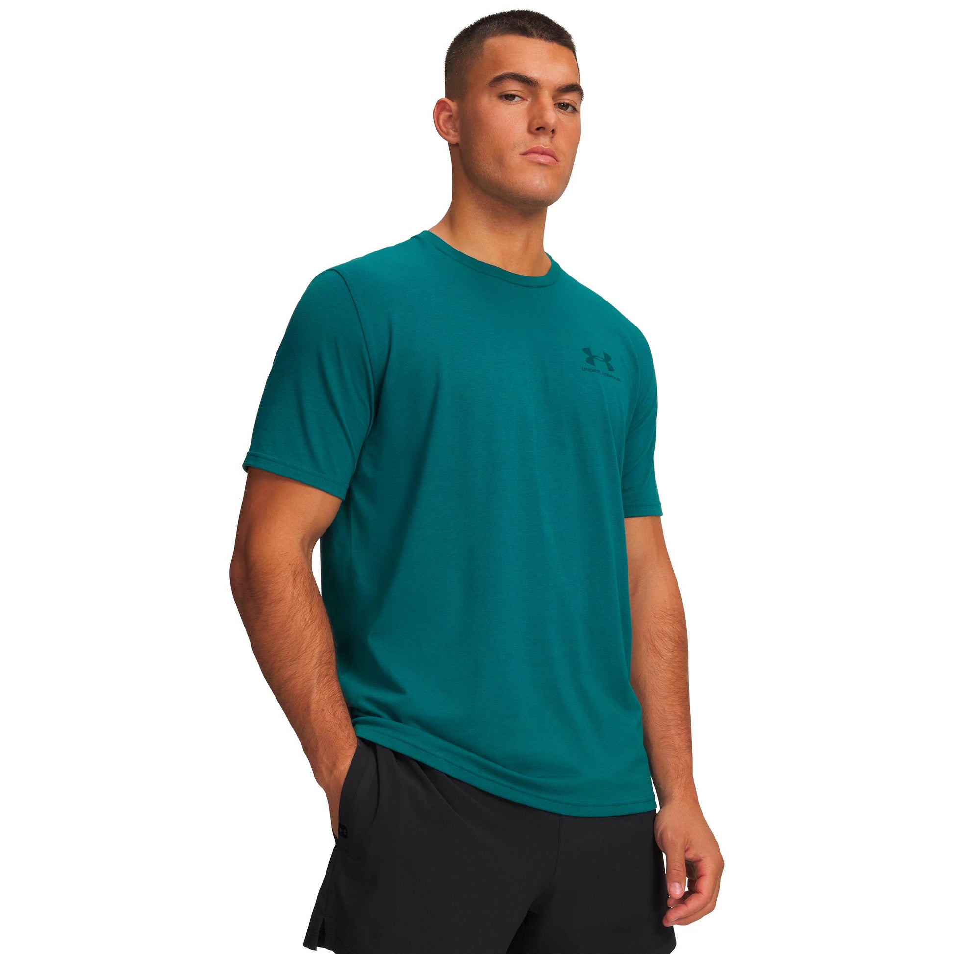 Under Armour Sportstyle Left Chef Tričko Muži-zelená, zelená