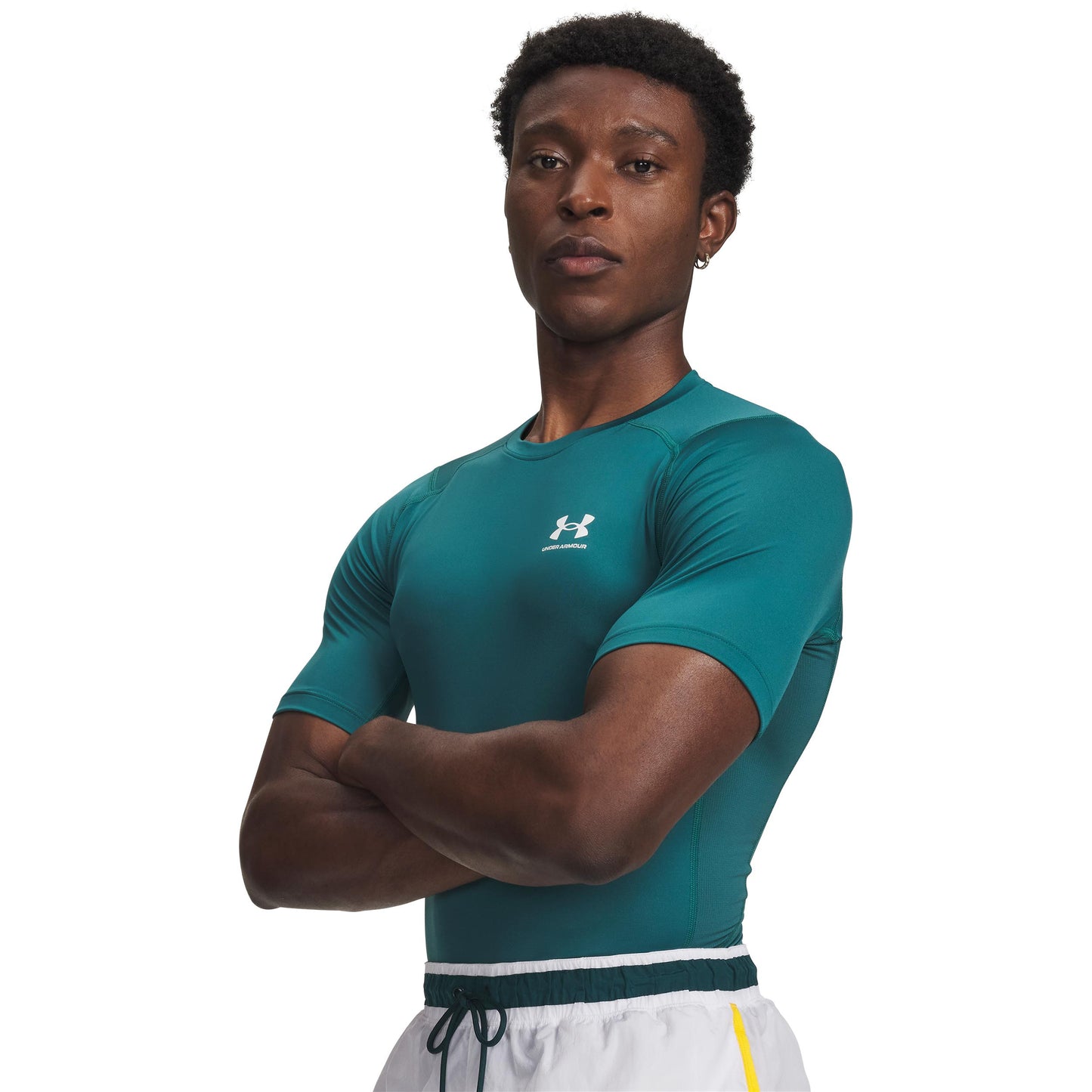 Under Armour Heatgear Comp Tričko Muži-zelená, bílá
