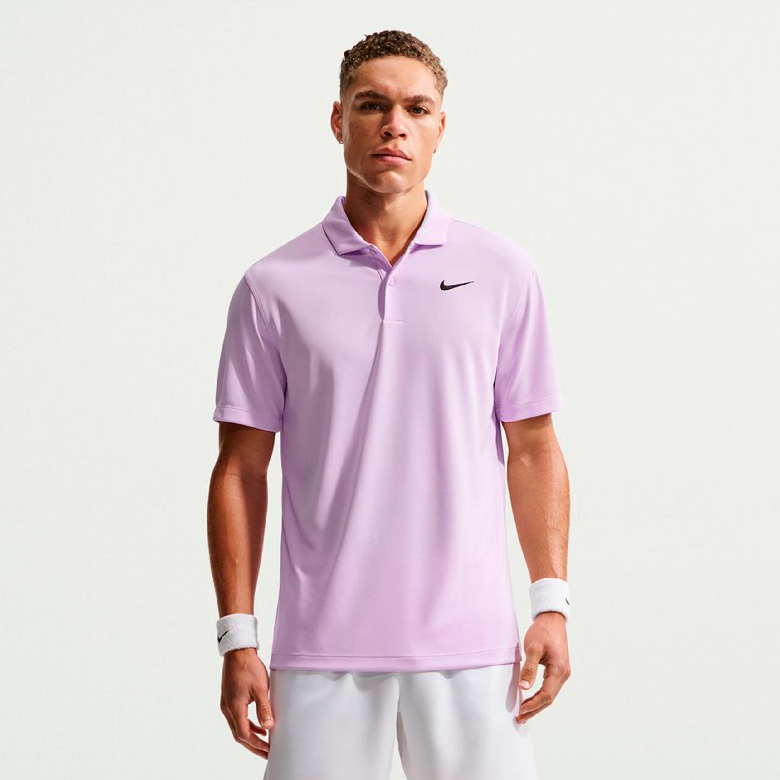 Nike Dri-Fit Victory Court Solid Pólo Muži - šeříková, černá