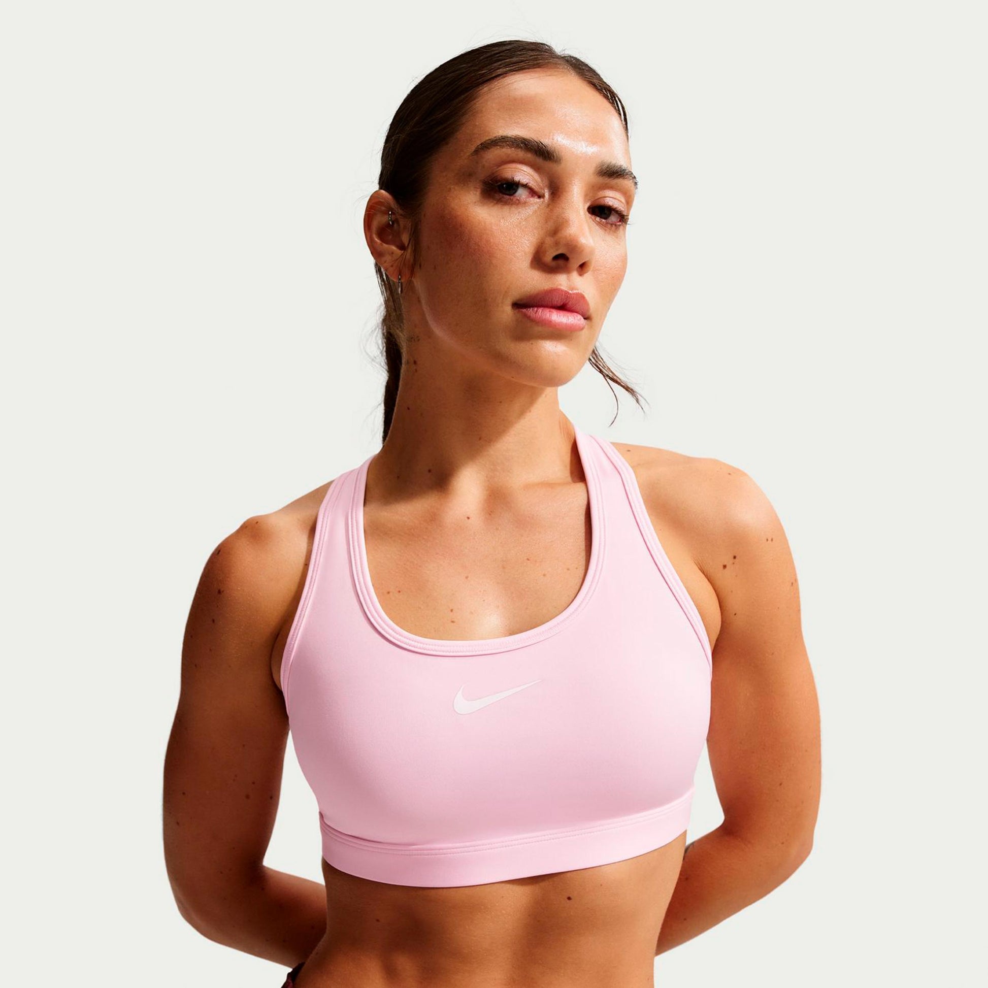 Nike Swoosh Medium Sportovní podprsenka Dámy-růžová, fialová