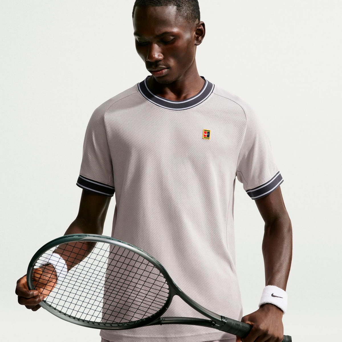 Nike Court Heritage Tričko Muži - šedá, šeříková