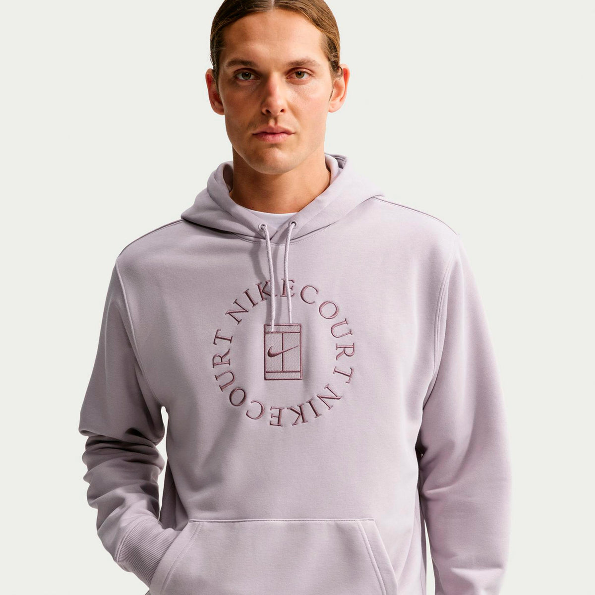 Nike Court Dri-Fit Heritage Hoody Muži - šedá, šeříková