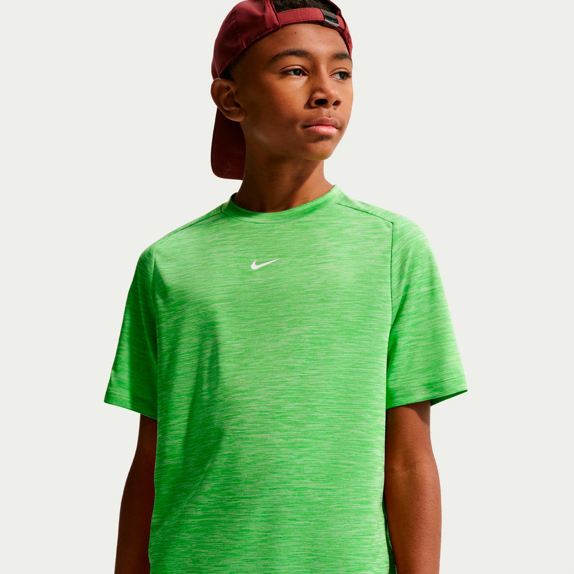 Nike Dri-FIT Multi Heather Tričko Děti-zelená, bílá
