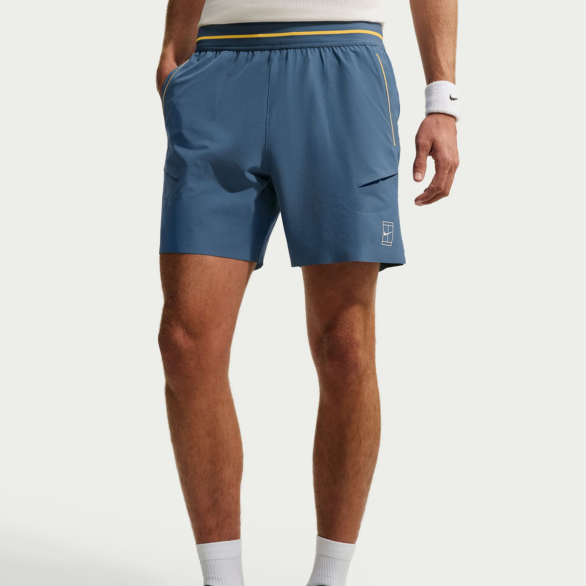 Nike Court Dri-FIT Advantage 6in Šortky Muži - modrošedá, oranžová