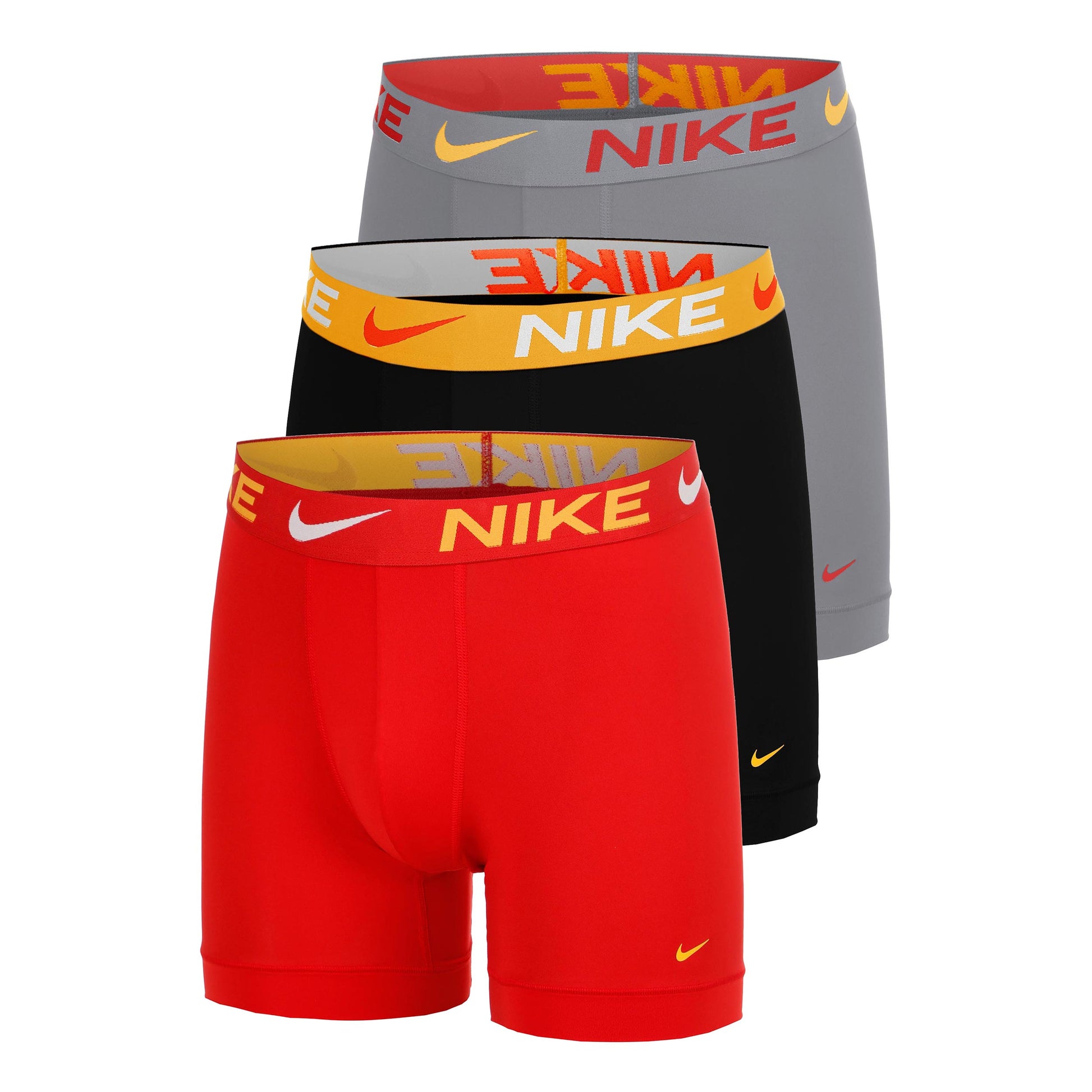 Nike Essential Micro Trenýrky - 3ks v baleni Muži-červená, šedá