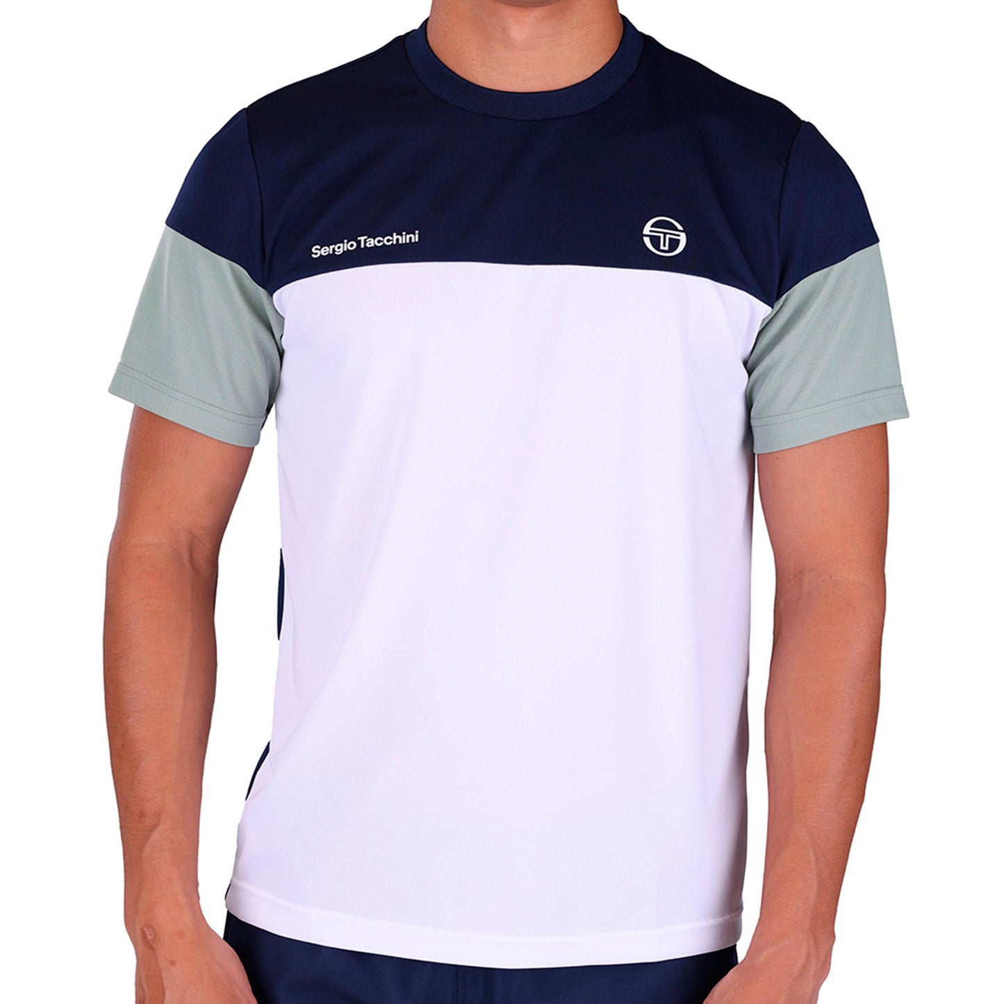 Sergio Tacchini Prave Tričko Muži - tmavě modrá, bílá