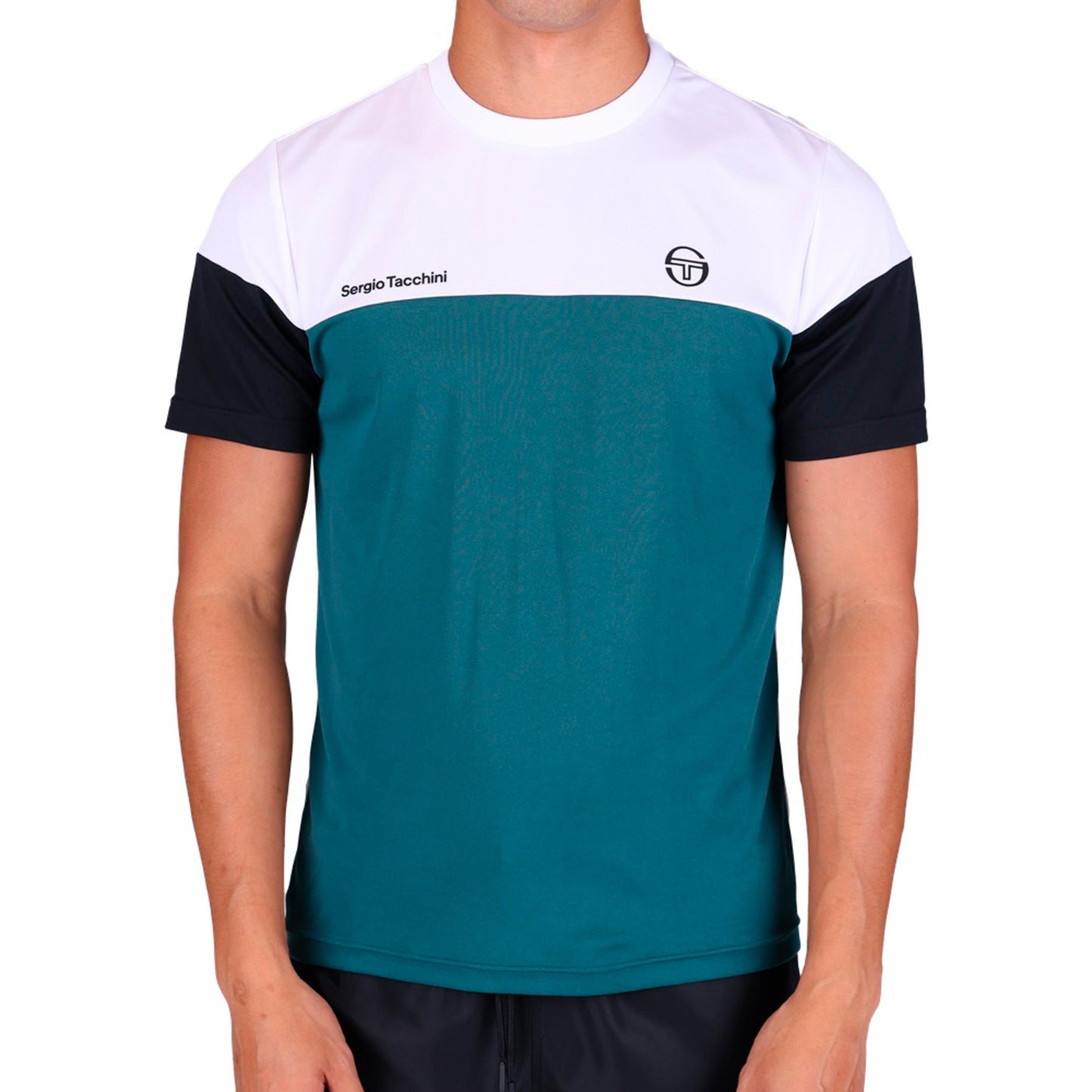 Sergio Tacchini Prave Tričko Muži - bílá, petrolejová
