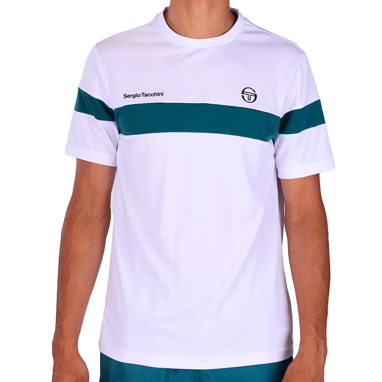 Sergio Tacchini Leone PL Tričko Muži - bílá, petrolejová