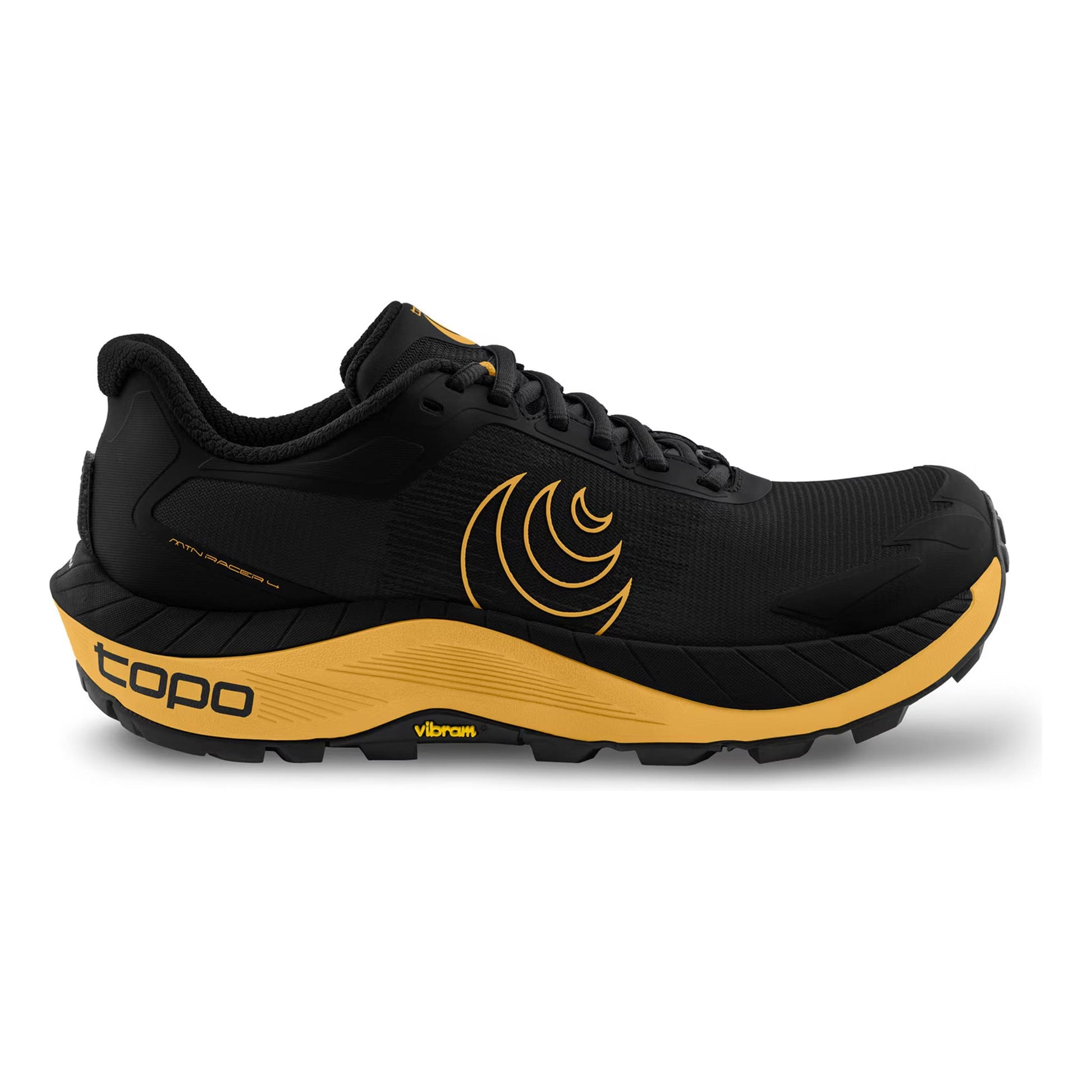 TOPO ATHLETIC MTN Racer 4 Obuv pro měkčí povrch,žádný asfalt Muži - černá, žlutá