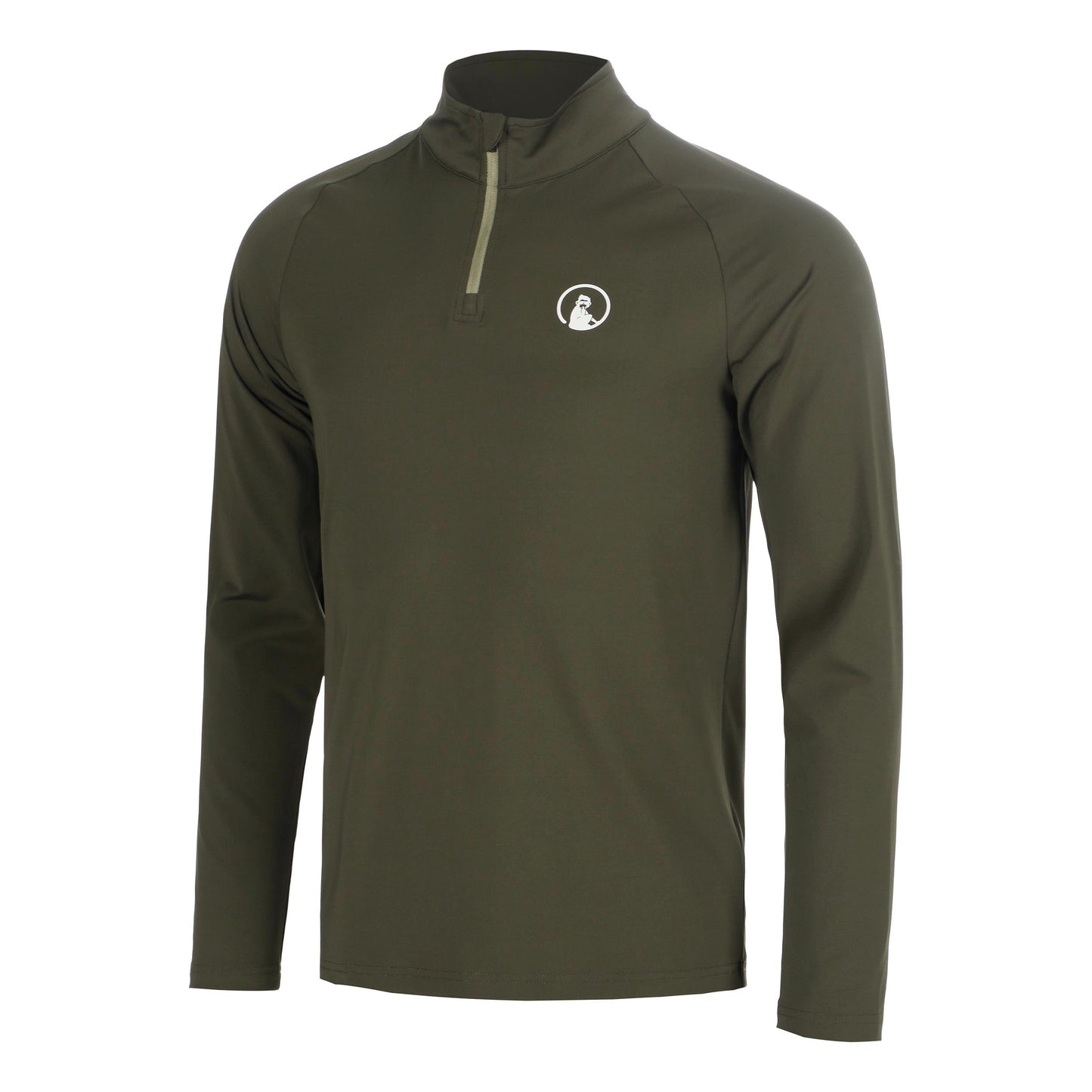 Quiet Please Memories Big Serve 1/4 Zip S dlouhým rukávem Muži - tmavě zelená