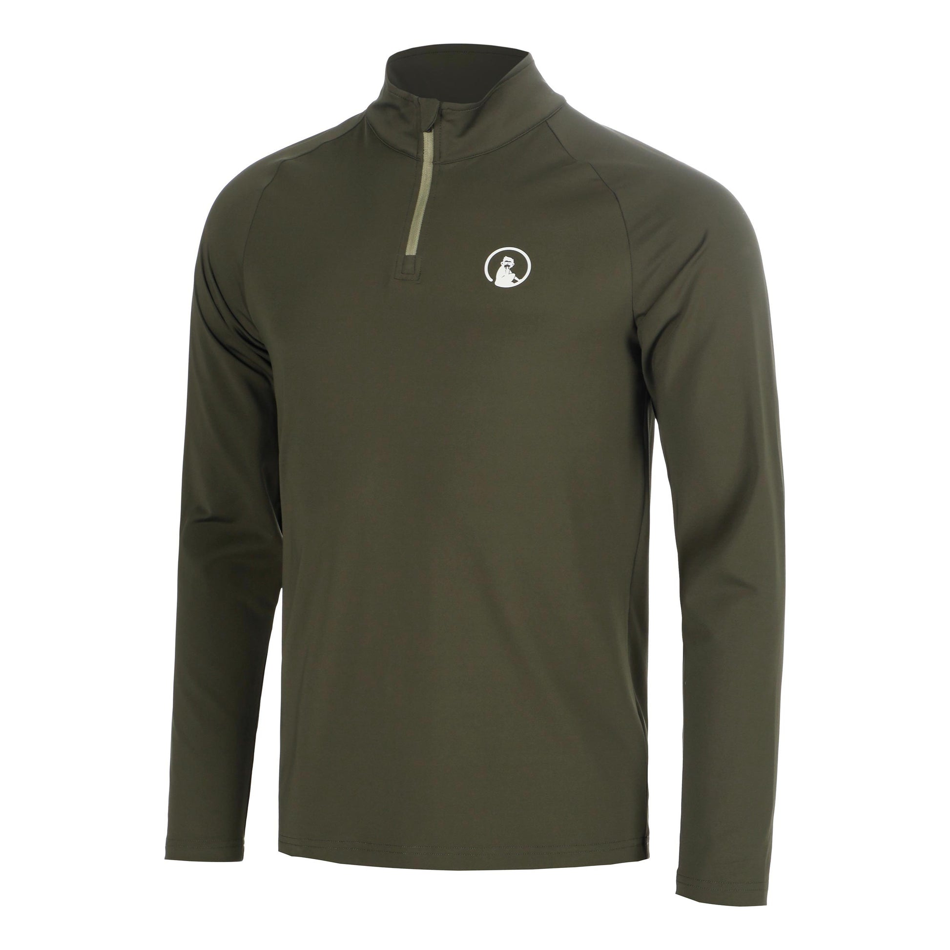 Quiet Please Memories Big Serve 1/4 Zip S dlouhým rukávem Muži - tmavě zelená