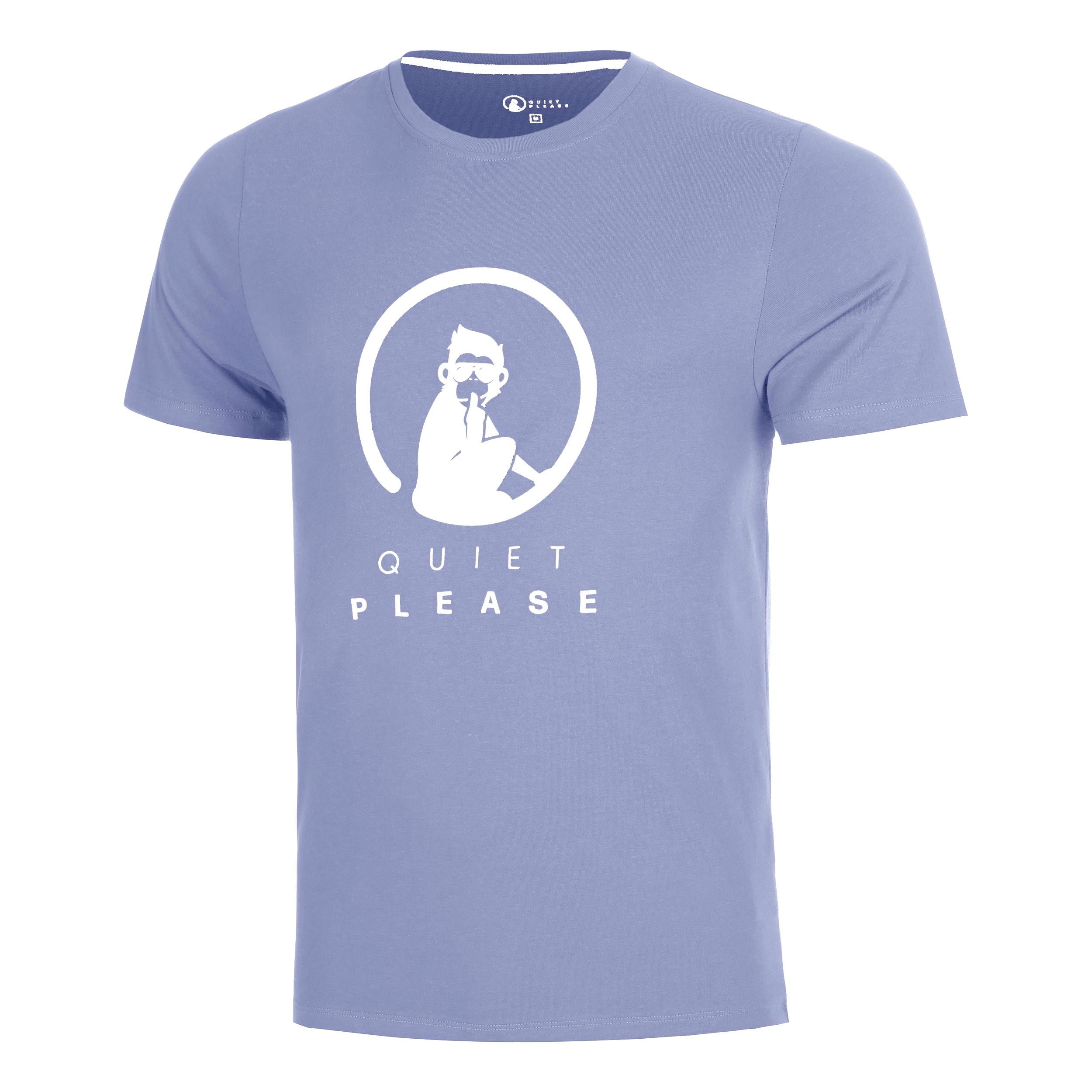 Quiet Please Glow Training Tričko Muži - modrá, krémová