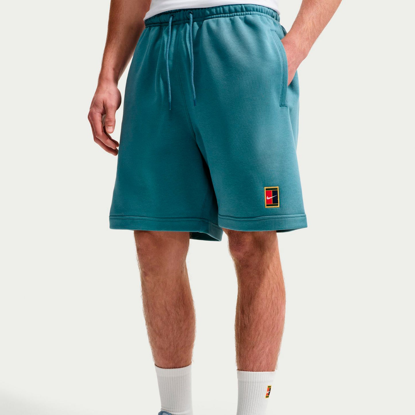 Nike Court Dri-Fit Heritage Fleece Šortky Muži - petrolejová