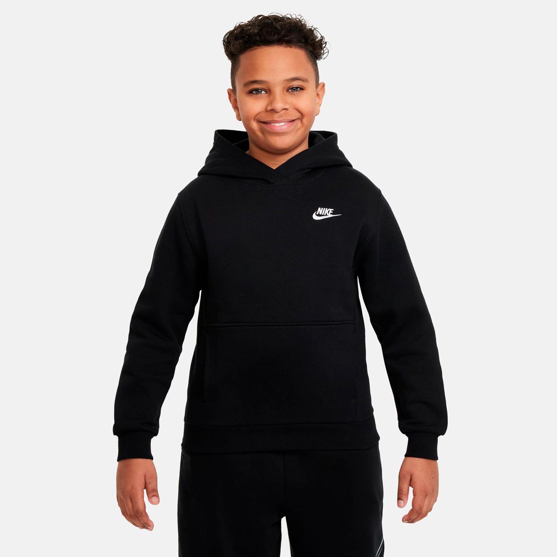 Nike Club Fleece Hoody Děti - černá