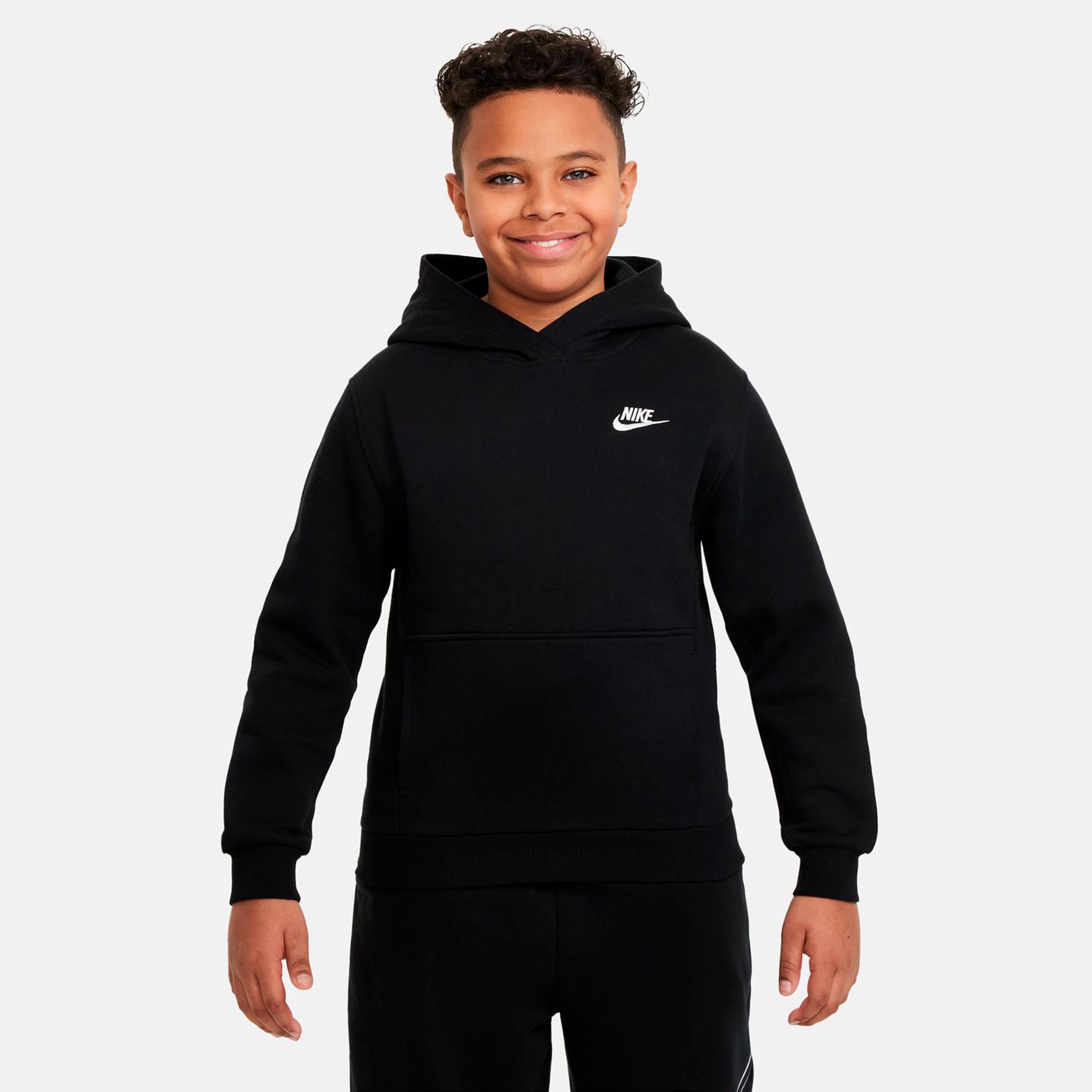 Nike Club Fleece Hoody Děti - černá
