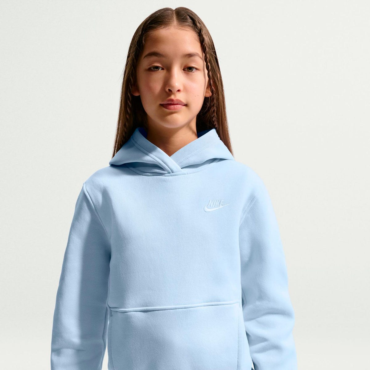 Nike Club Fleece Hoody Děti - světle modrá