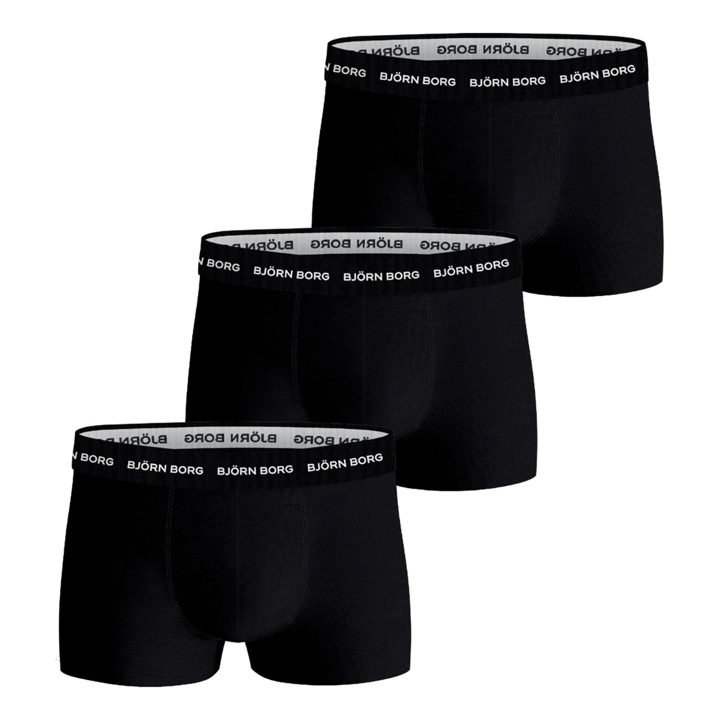Björn Borg Cotton Stretch Trunk Trenýrky 3ks v baleni Muži - černá