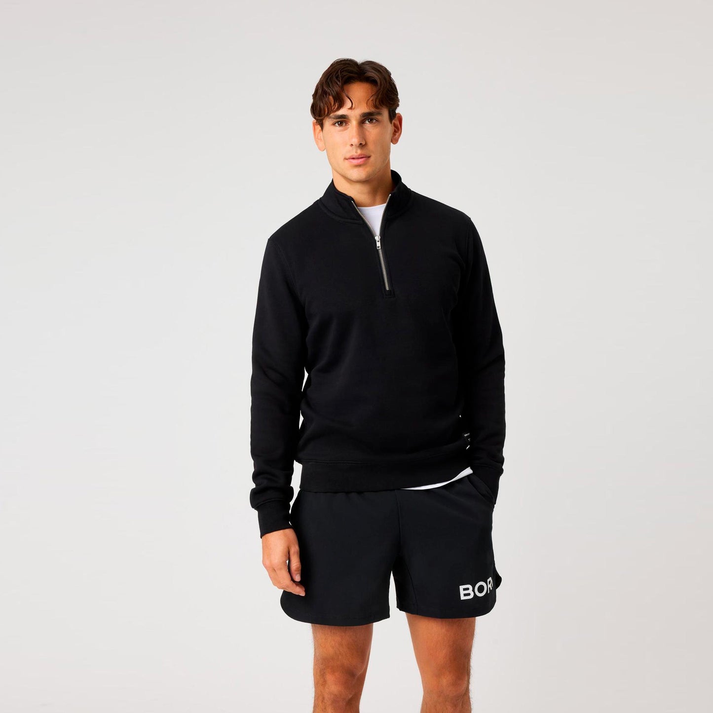 Björn Borg Centre Half Zip Mikina Muži - černá