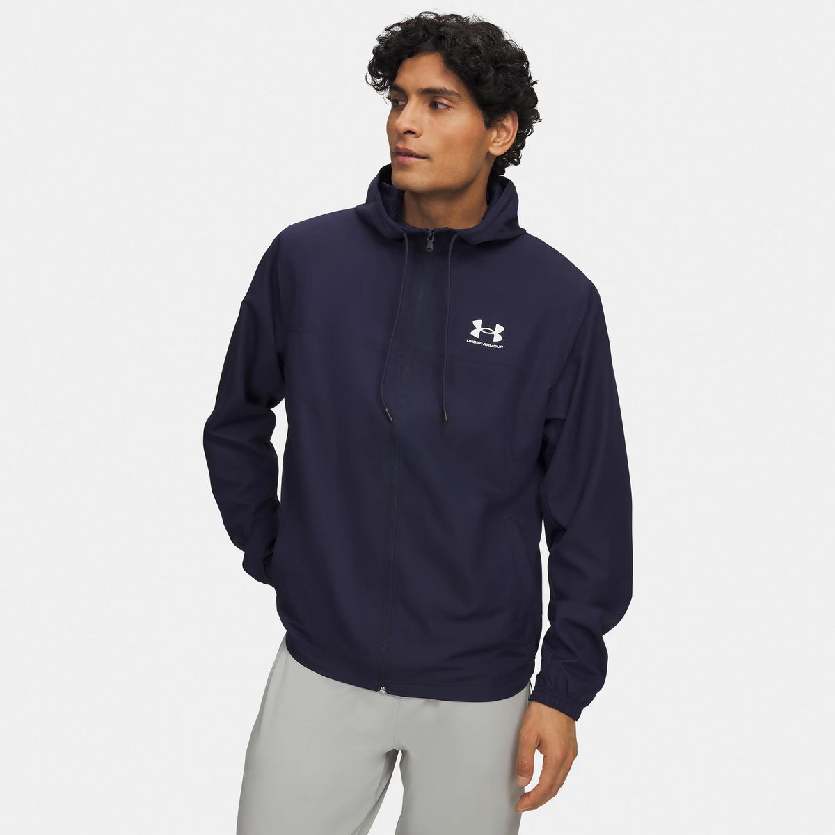 Under Armour Rival Outdoor-Jacke Muži - modrá, bílá
