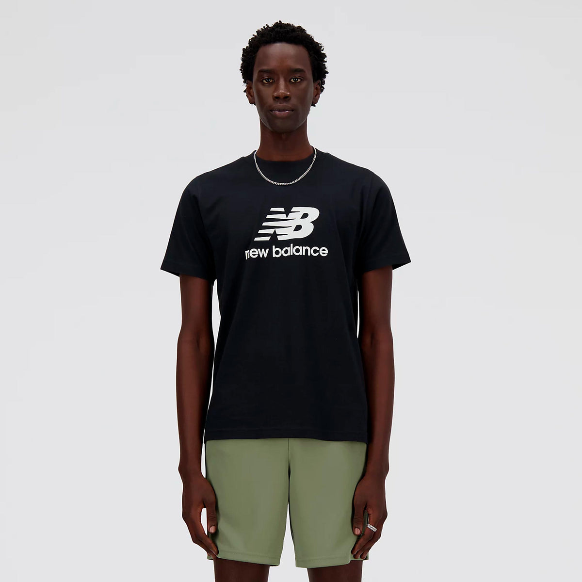 New Balance Essentials Logo Tričko Muži - černá