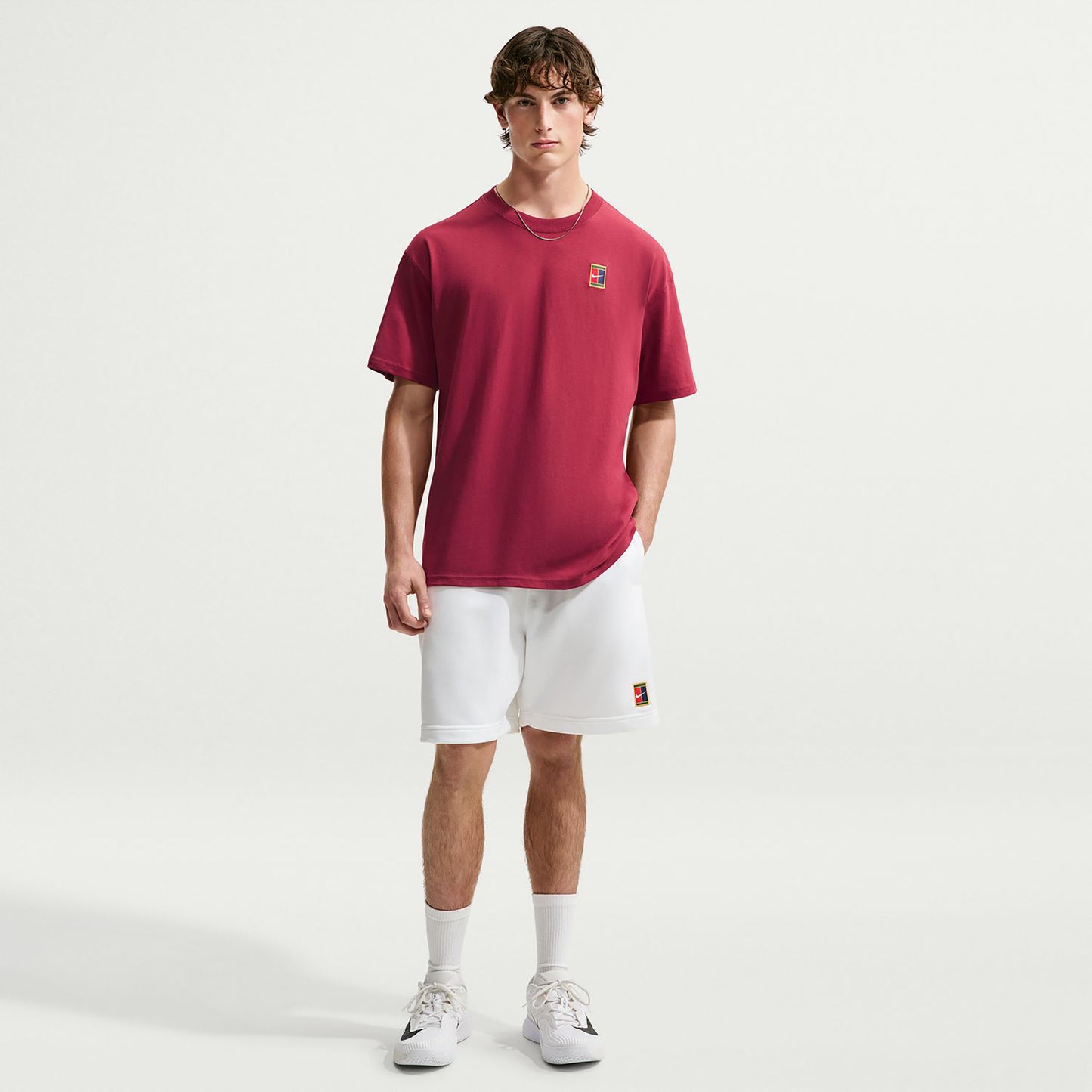 Nike Court Heritage  M90 Oc Tričko Muži - červené víno