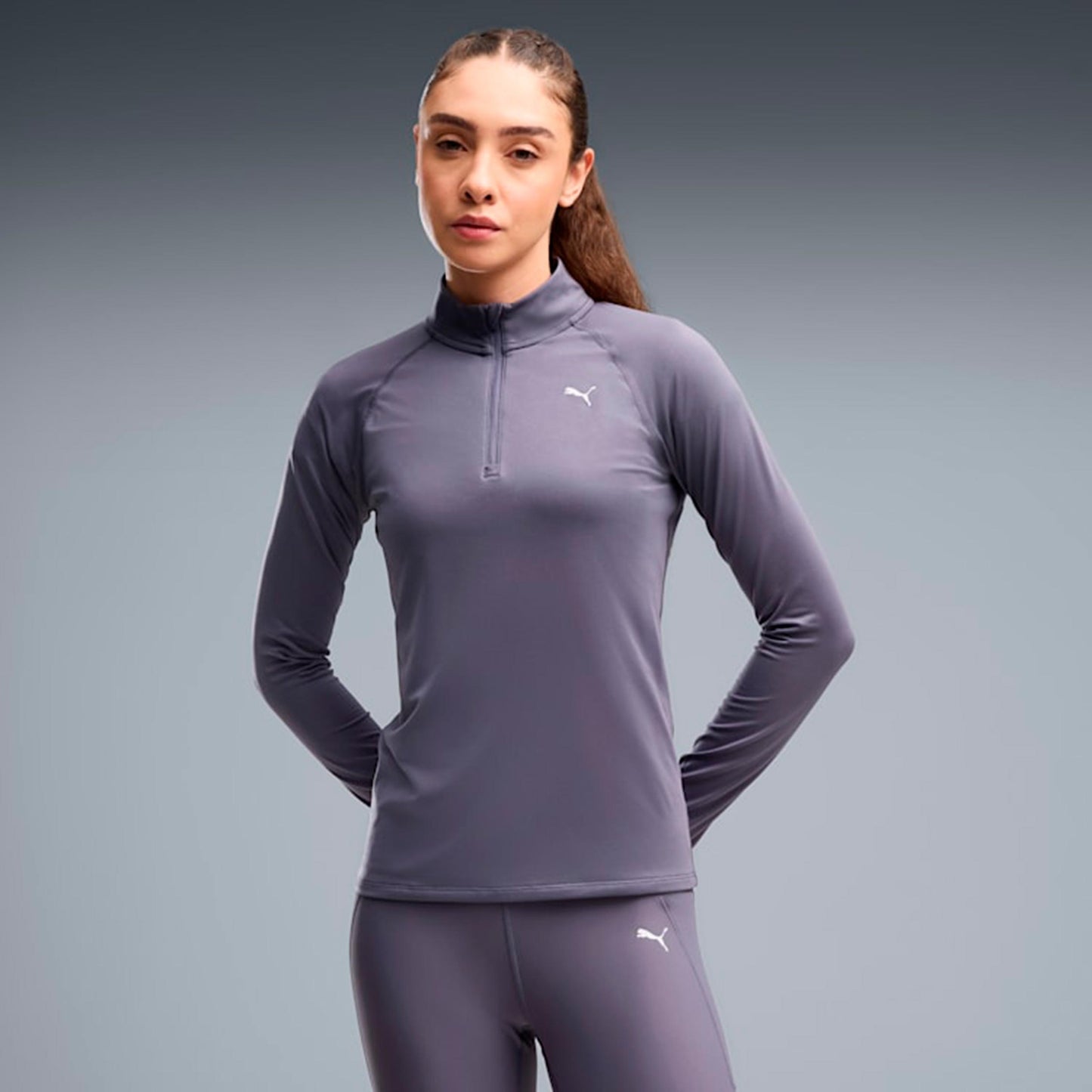 Puma Velocity Cloudspun 1/4 Zip  Běžecké tričko Dámy - šedá