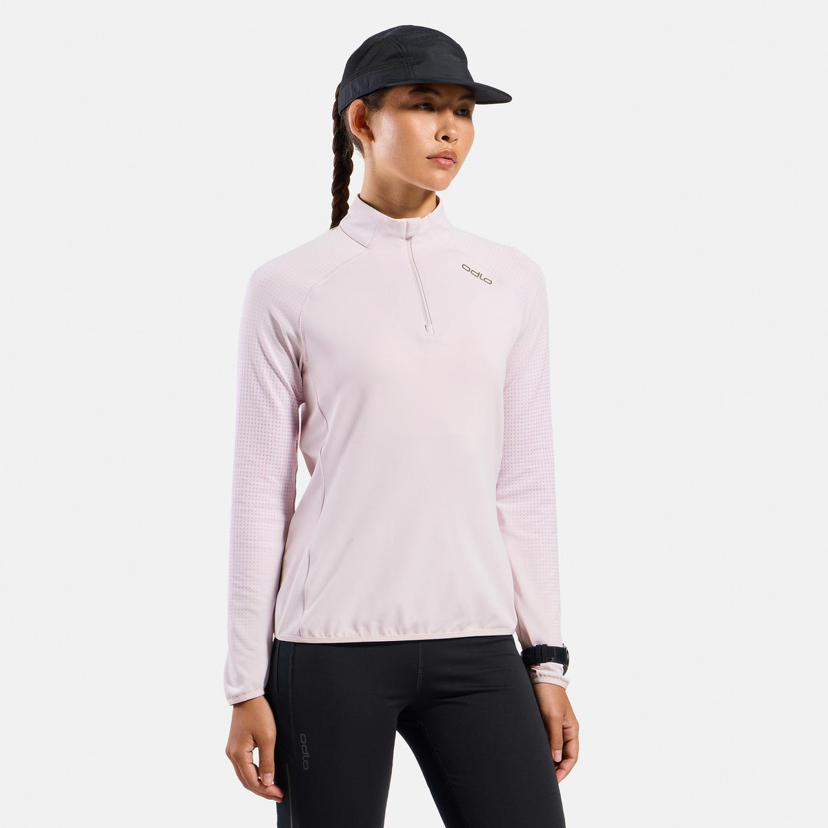 Odlo Zeroweight Warm Mid Layer 1/2 Zip Běžecké tričko Dámy - růžová