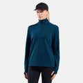 Essential Thermal Midlayer 1/2 Zip Běžecké tričko Dámy - petrolejová