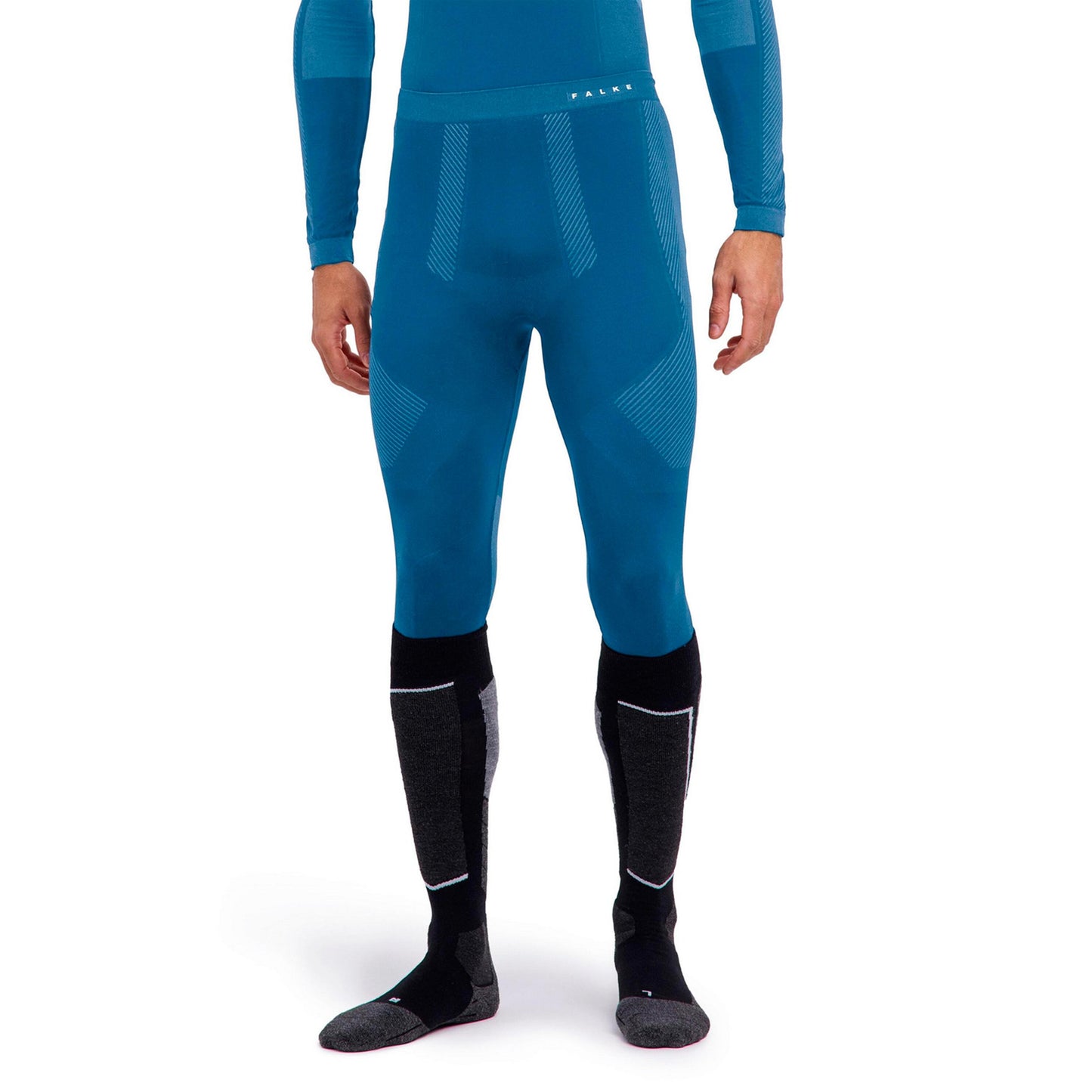 Falke Warm Long  Těsné Muži - modrošedá