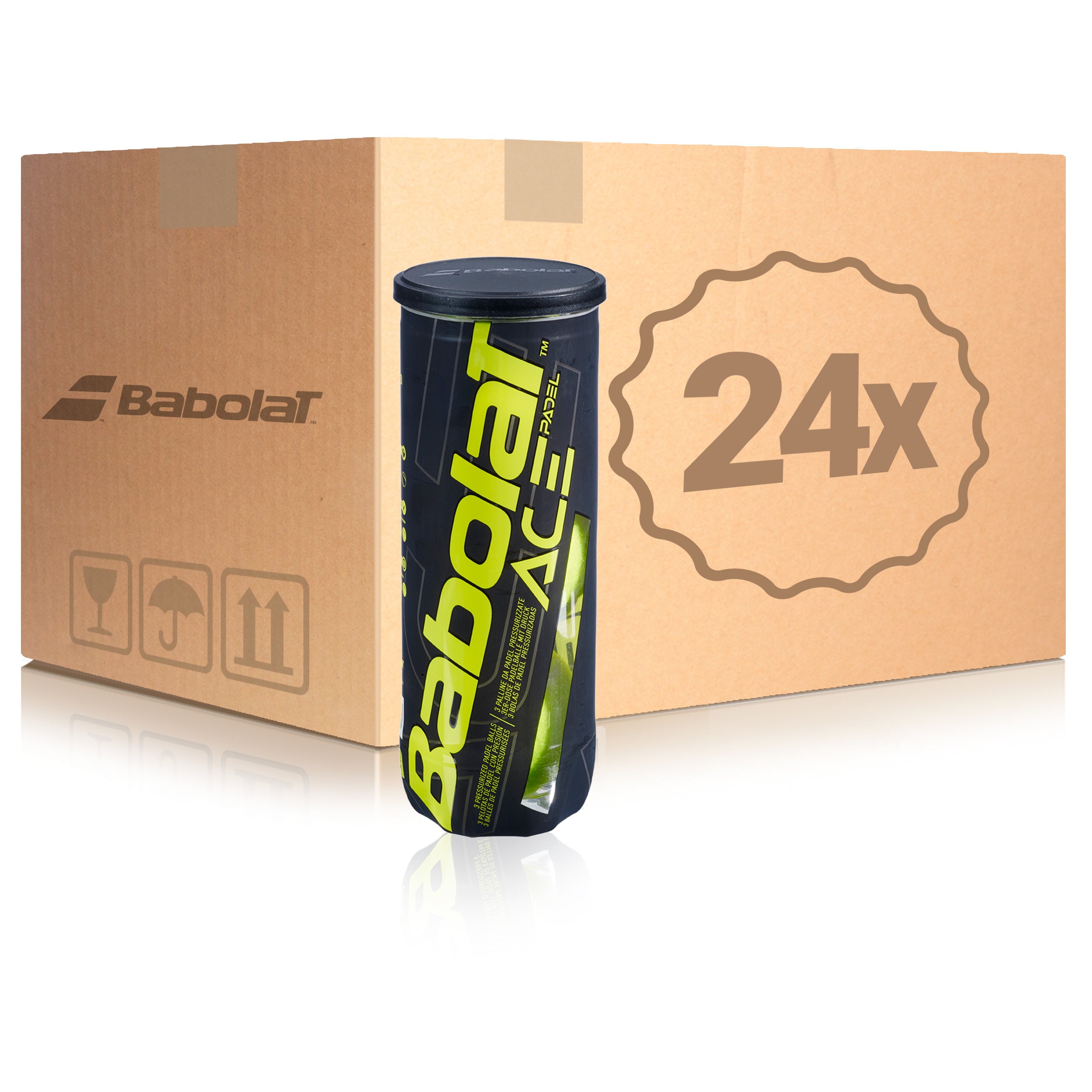 Babolat 24 x 3ks v balení Ace Padel X3  V kartónu