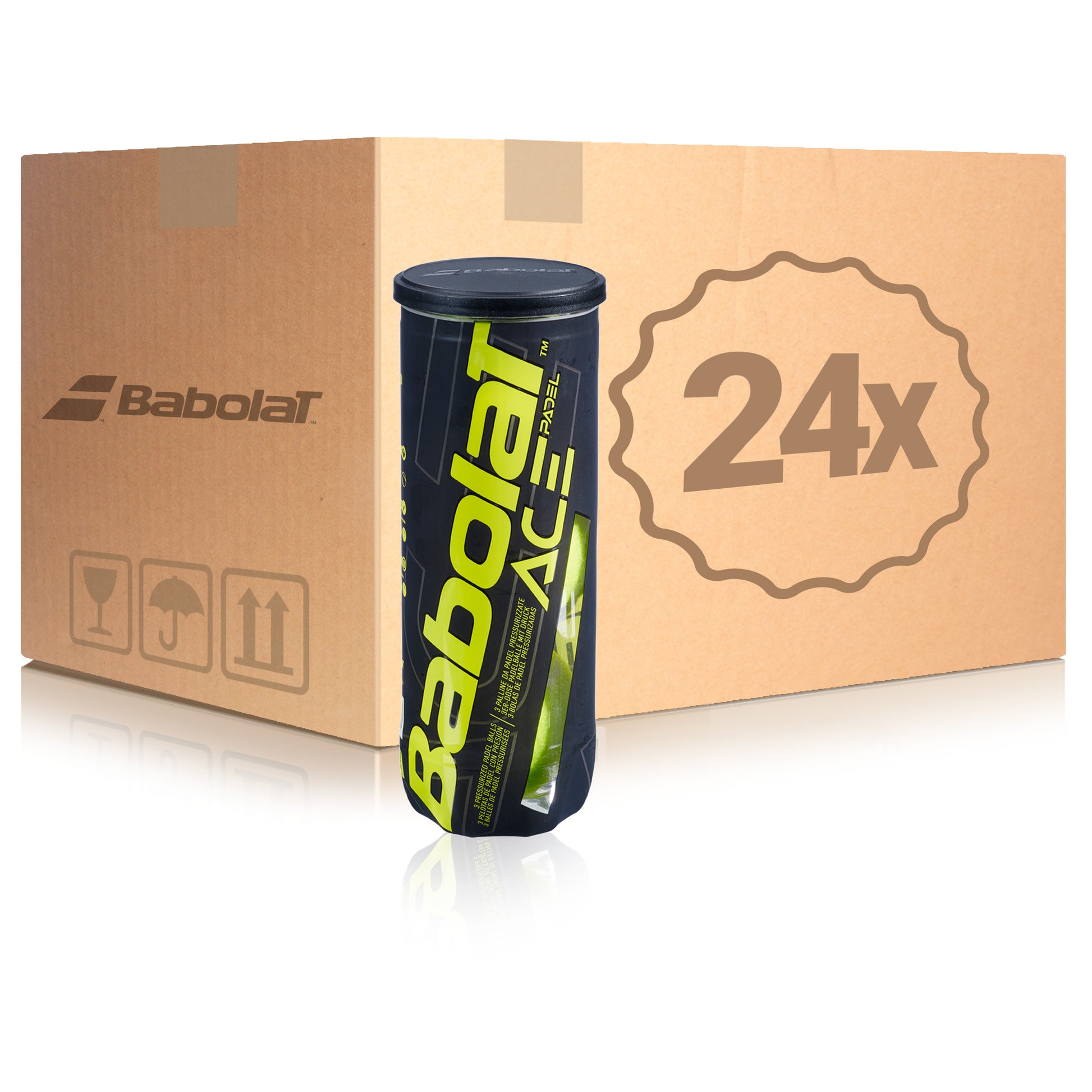 Babolat 24 x 3ks v balení Ace Padel X3  V kartónu