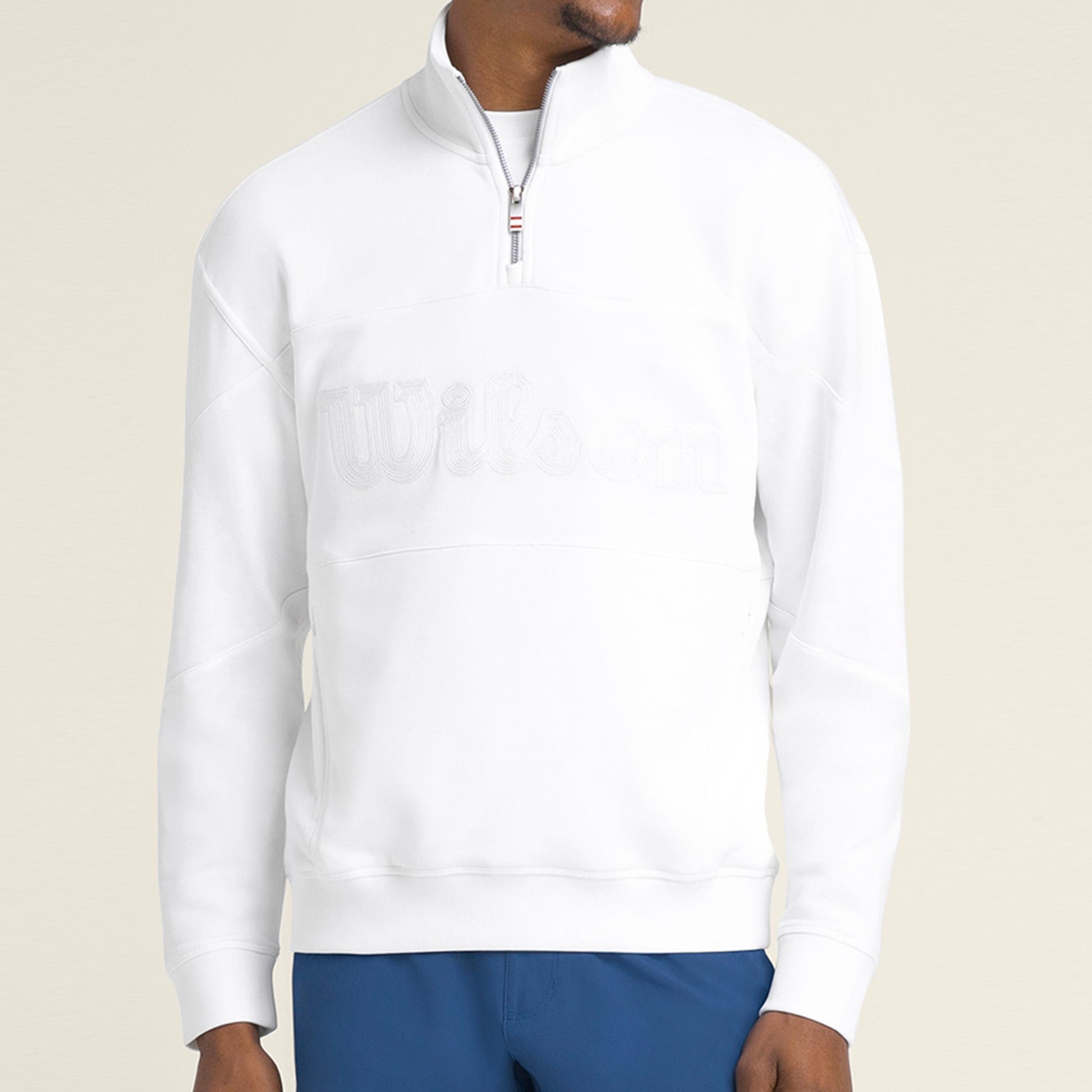 Wilson M Parkside Half-Zip Longsleeve S dlouhým rukávem -bílá