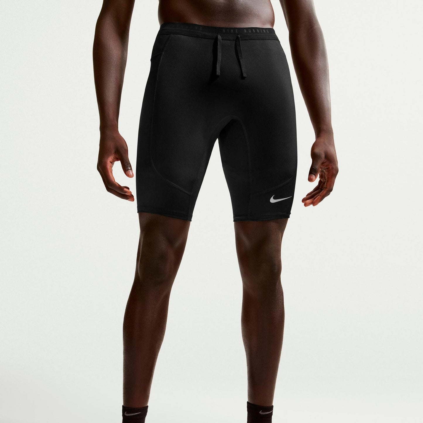 Nike Stride Half  Běžecké punčocháče Muži - černá, stříbrná