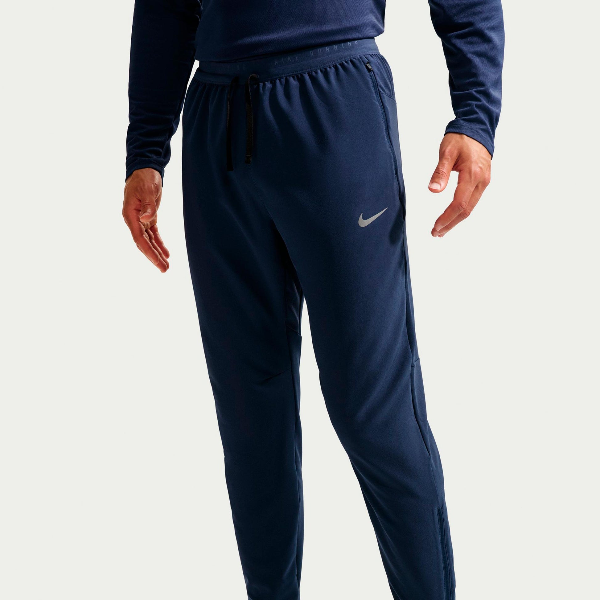 Nike Stride Běžecké kalhoty Muži - tmavě modrá, stříbrná
