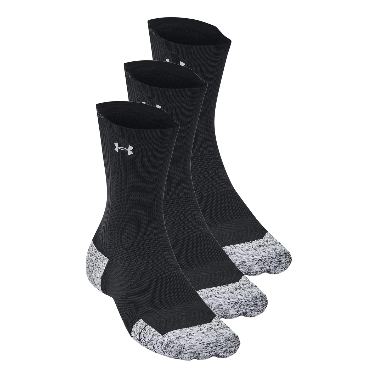 Under Armour Velociti Run Cush Crew 3pack Running ponožky Unisex - černá, černá