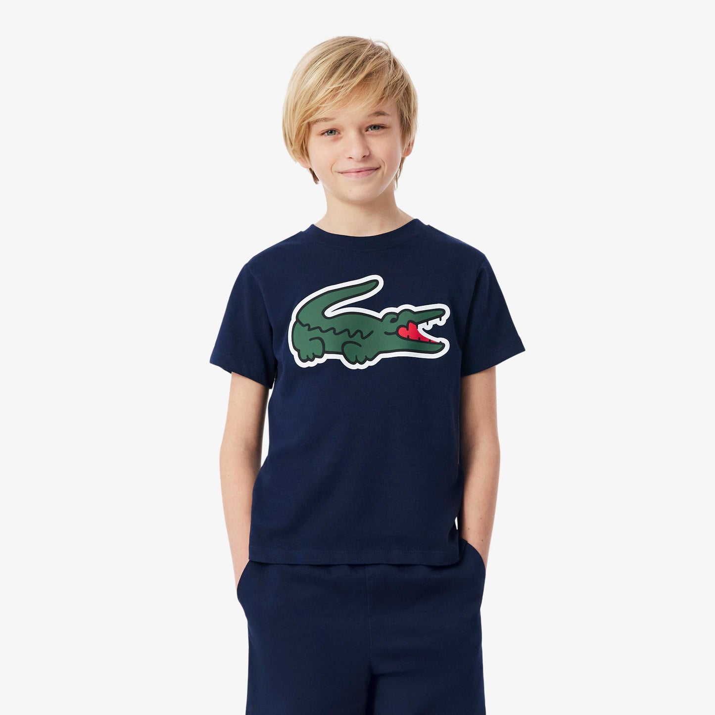 Lacoste Tričko Děti - tmavě modrá, zelená