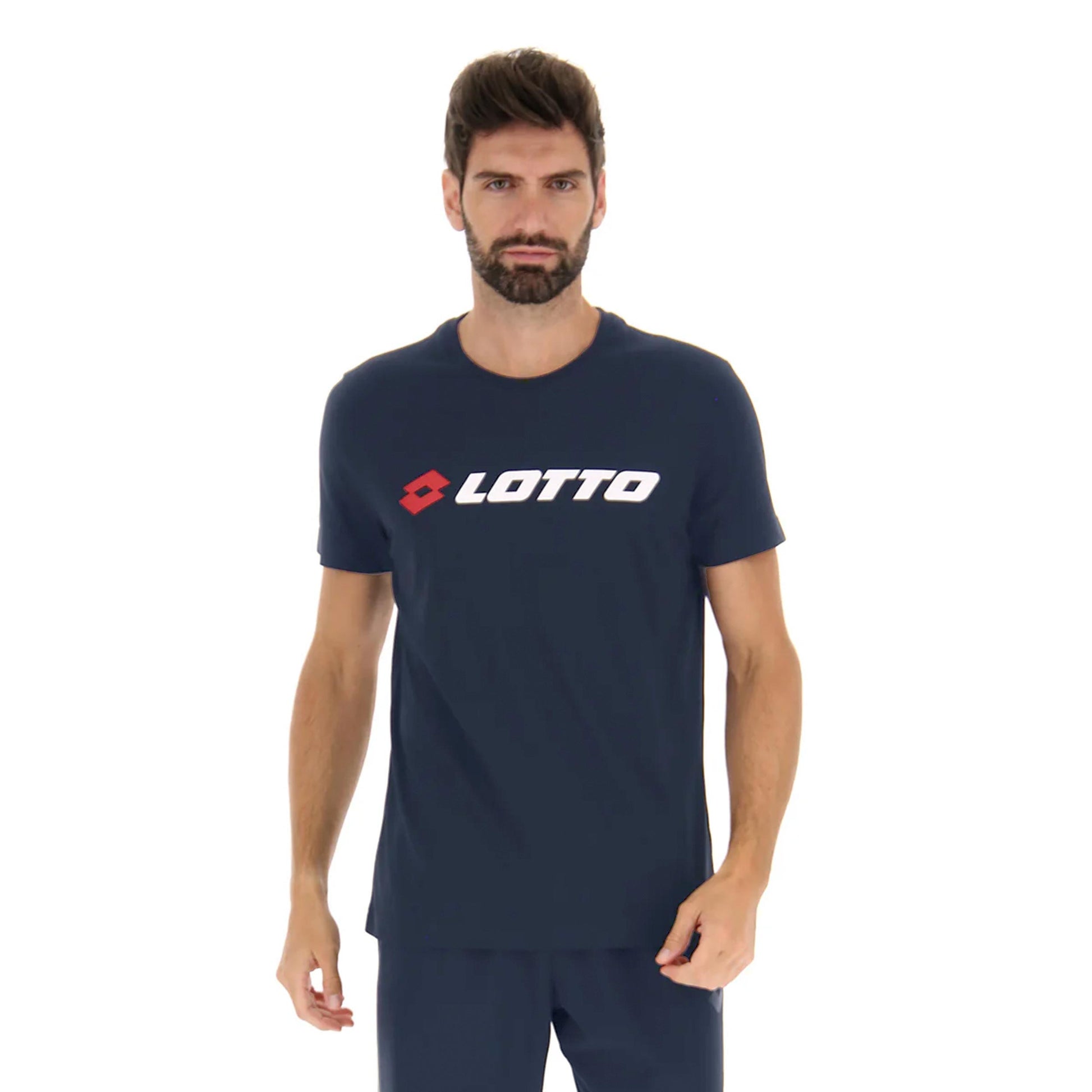 Lotto MSC II Logo Tričko Muži - tmavě modrá, bílá