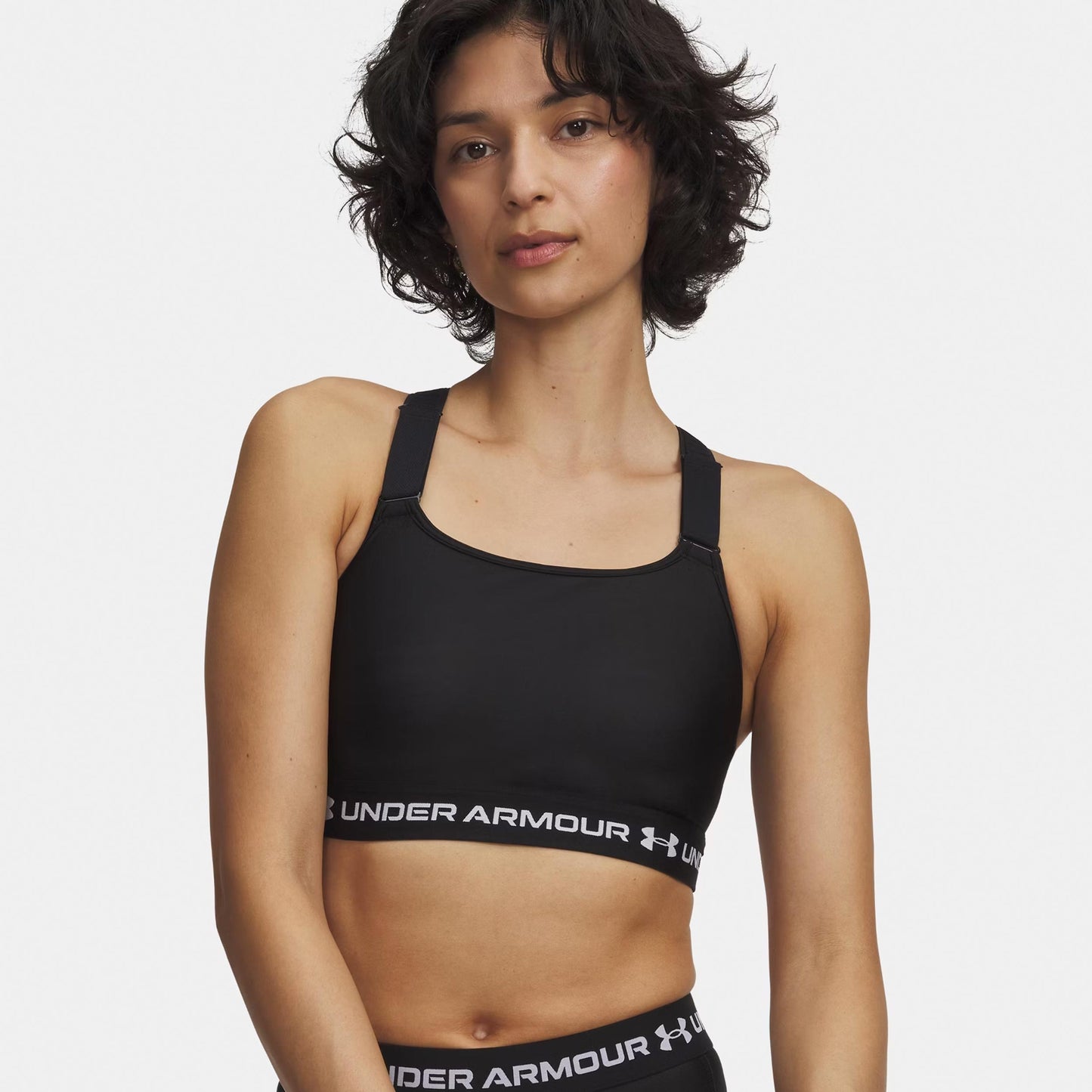Under Armour HeatGear High Sportovní podprsenka Dámy-černá, bílá