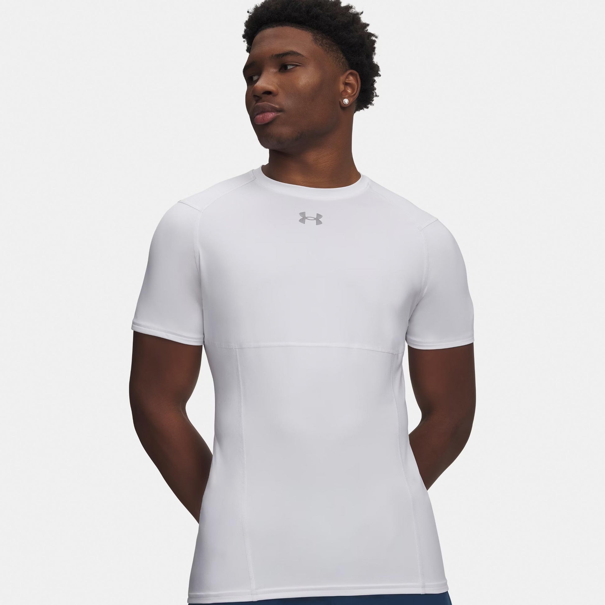 Under Armour Elite Fitted Tričko Muži-bílá