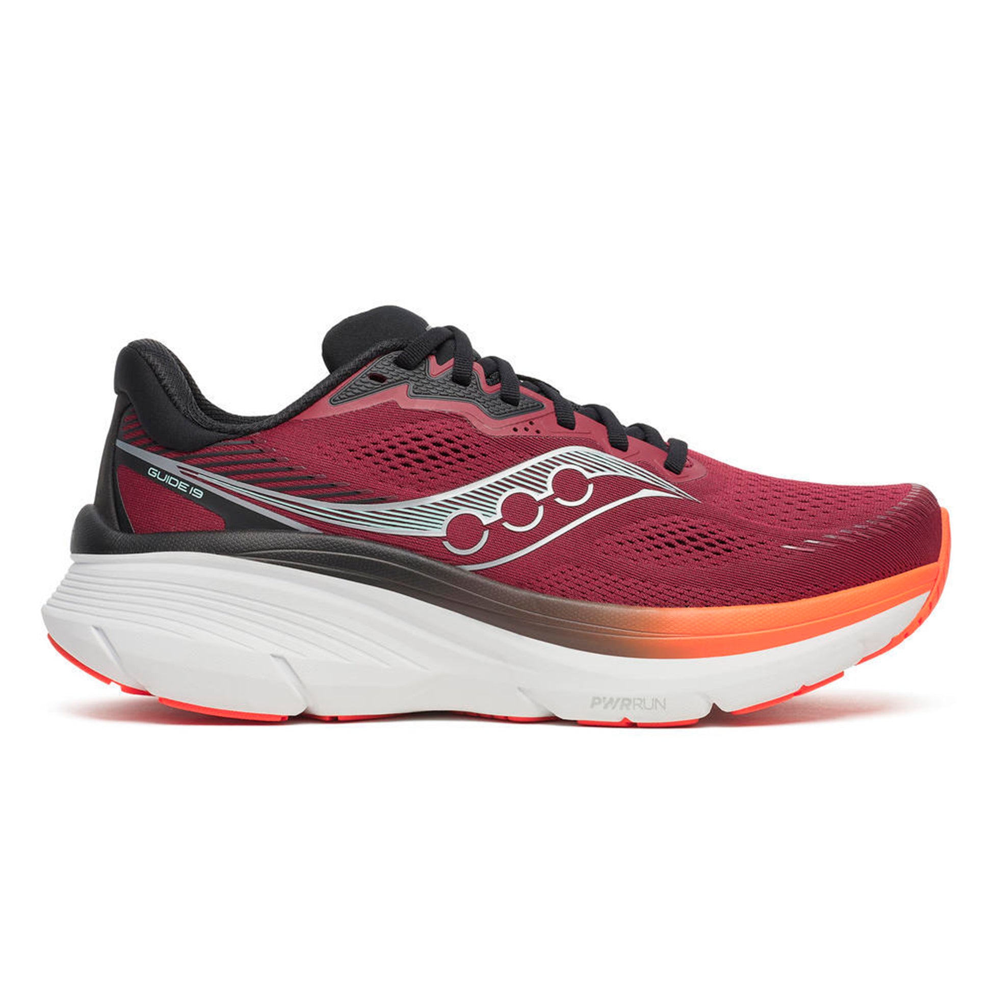 Saucony Guide 19 Stabilní obuv Muži-červené víno, oranžová