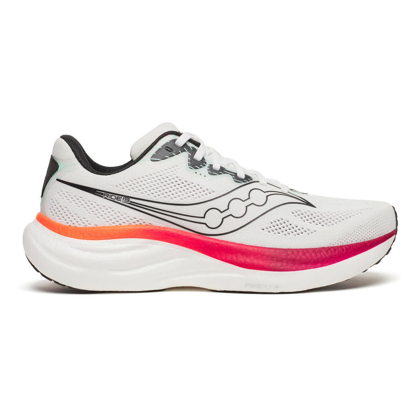 Saucony Ride 19 Neutrální obuv Muži-bílá, korálová